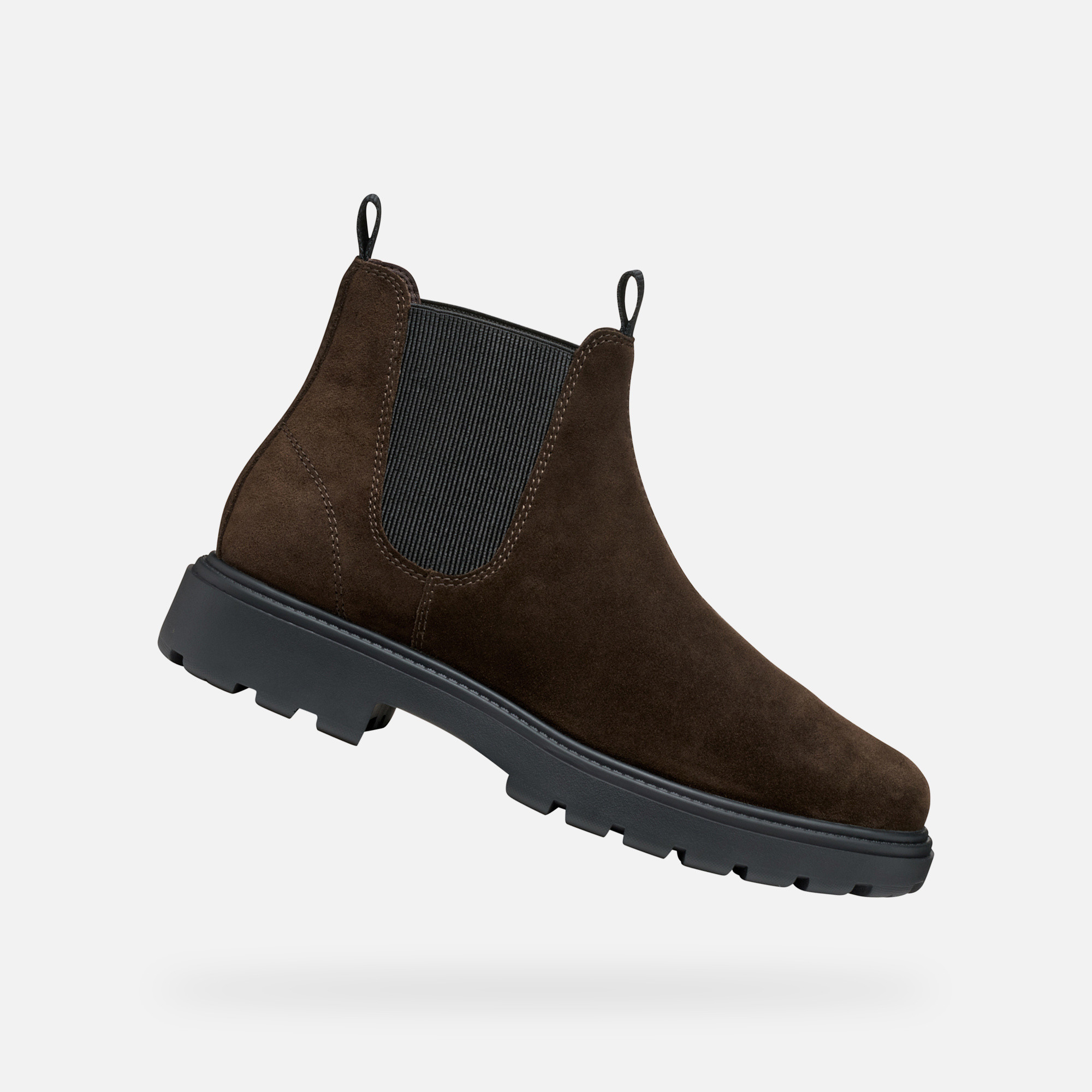 Dark brown mens ankle boots Geox Spherica EC7 - Mens