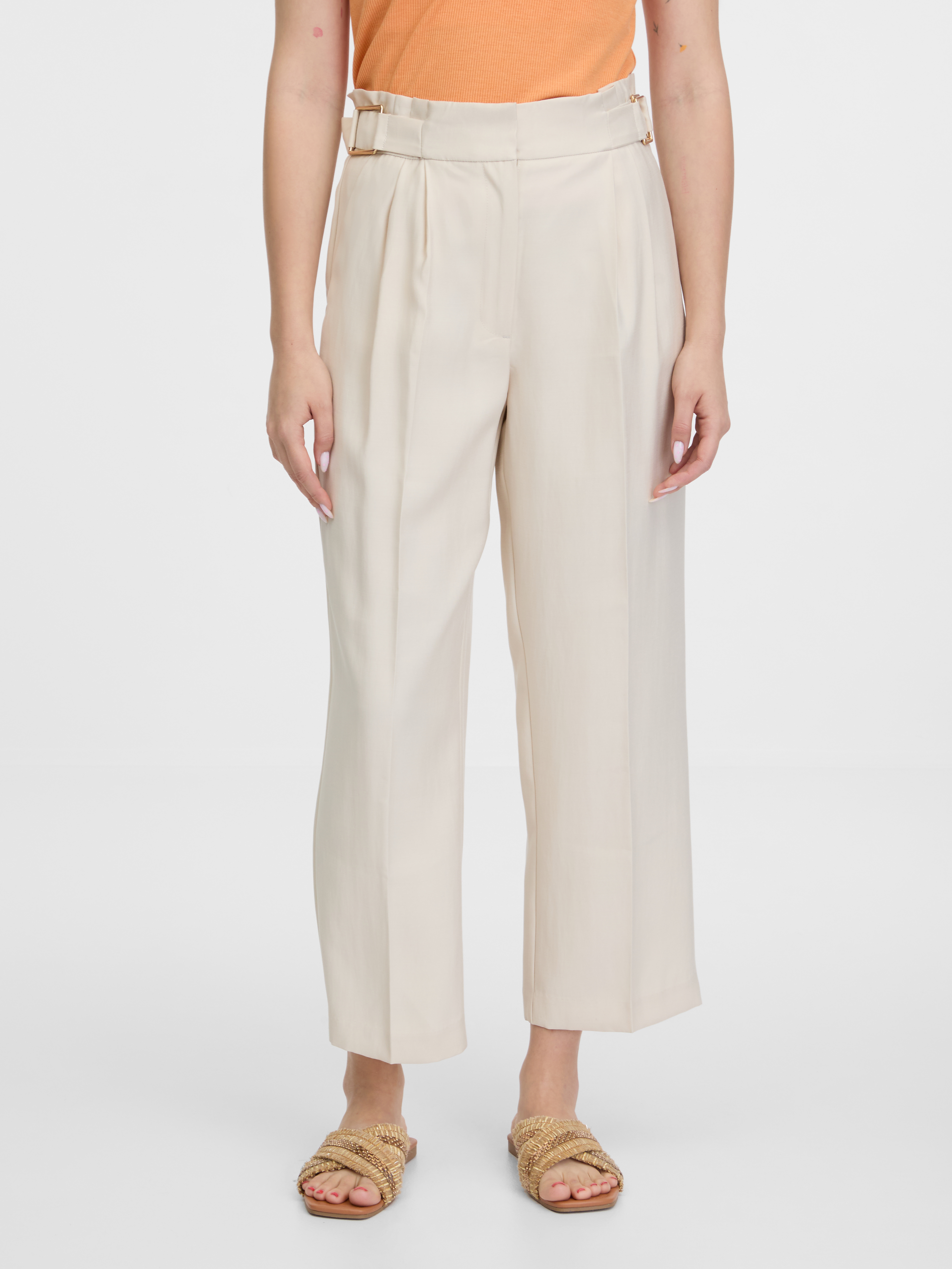 Orsay Beige Women's Wide Leg Trousers - Women's