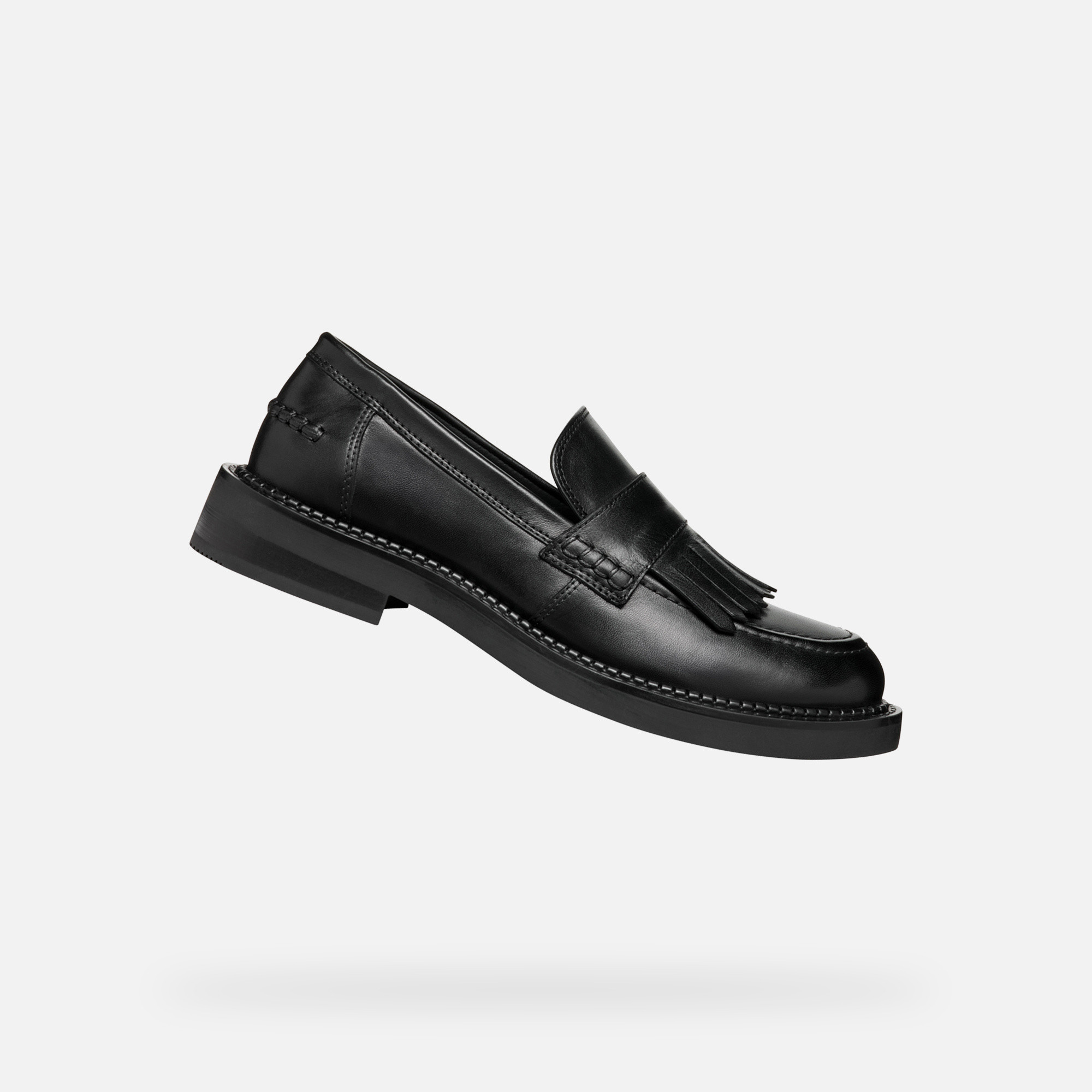 Black womens moccasins Geox Serilda - Womens