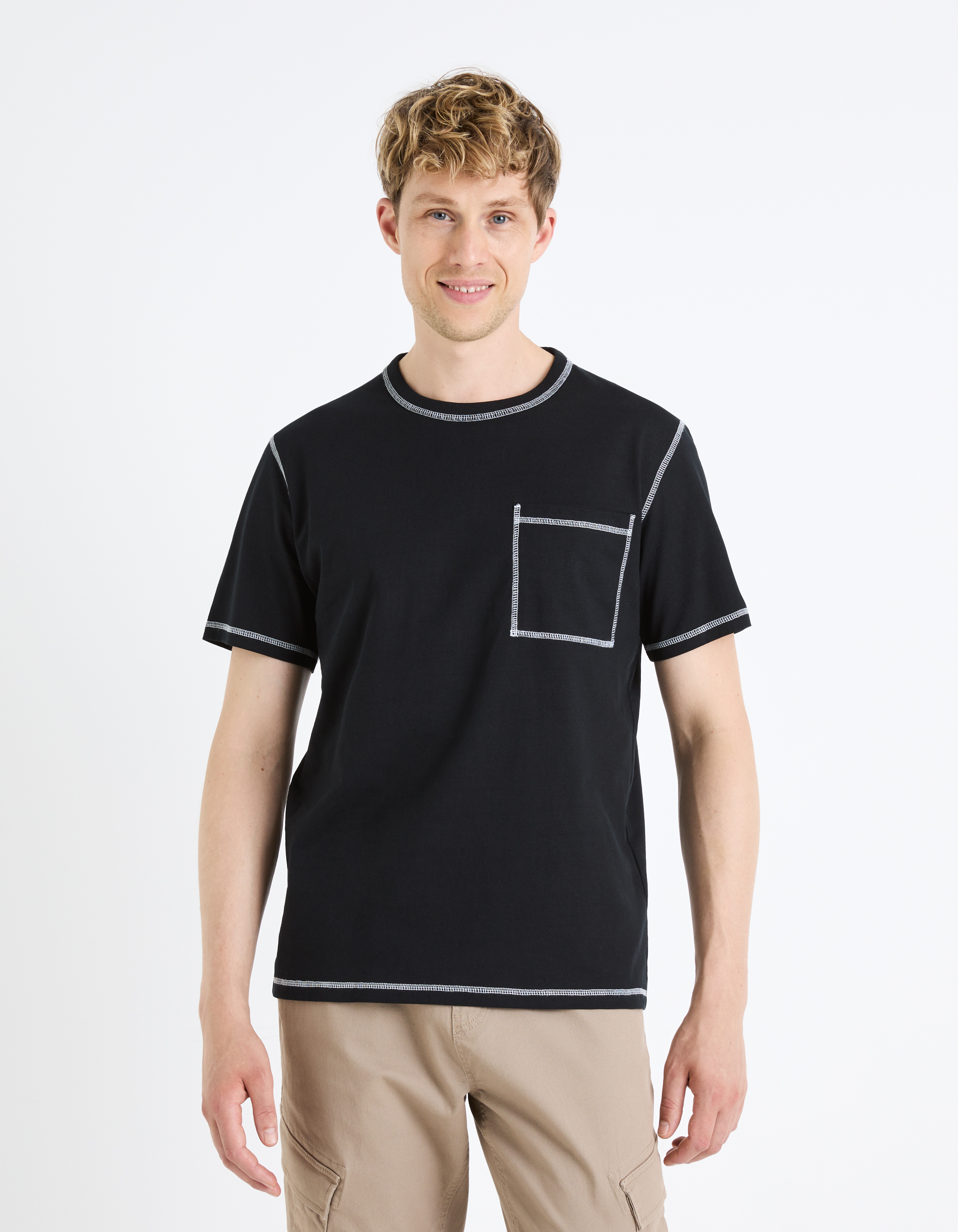 Celio T-Shirt With Pocket Fecontrast - Men's