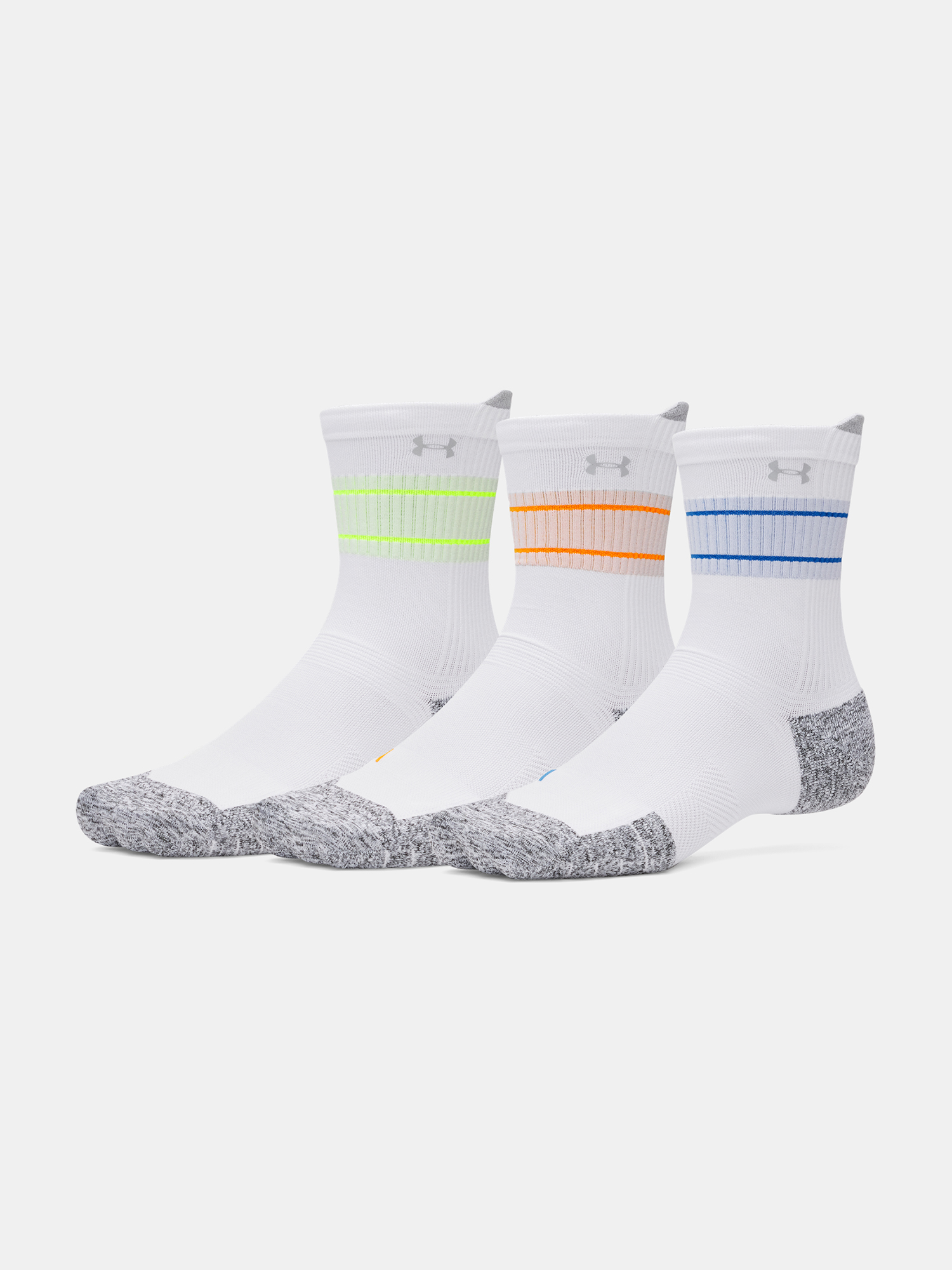 Unisex socks Under Armour UA Velociti Run Cush 3p Crew-WHT - unisex