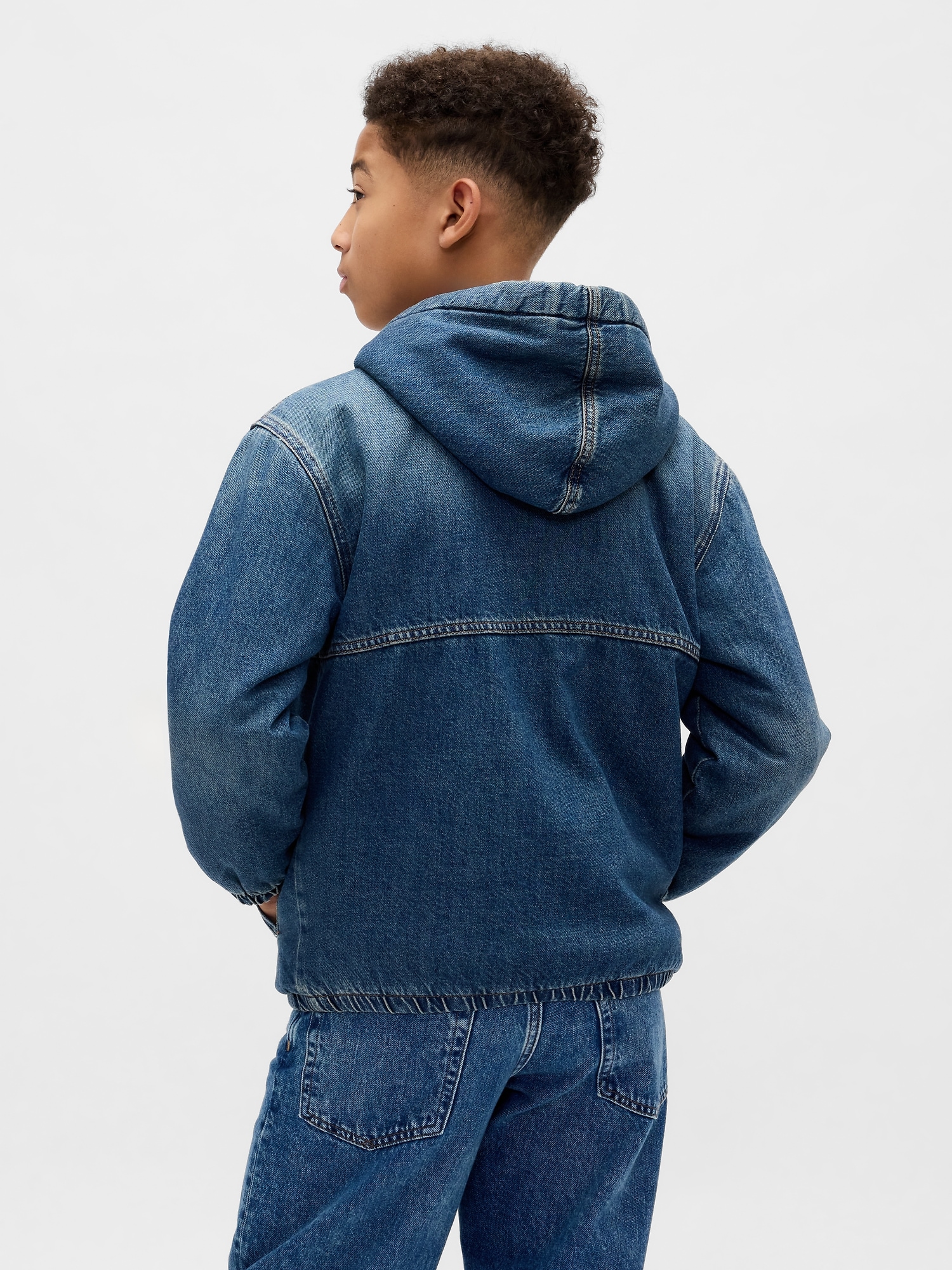 GAP Children&#039;s Insulated Sherpa Denim Jacket - Boys