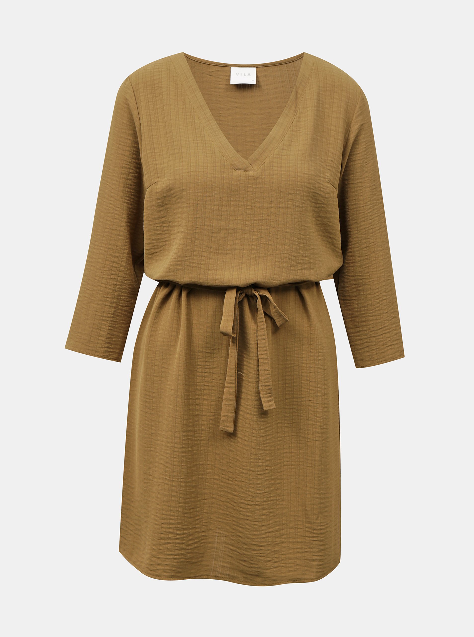 Rochie kaki cu cravata VILA Lovie - Femei