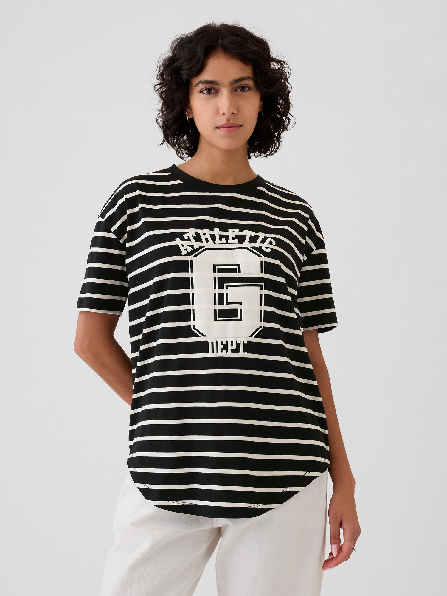 GAP Oversize striped Athletic T-shirt - Womens