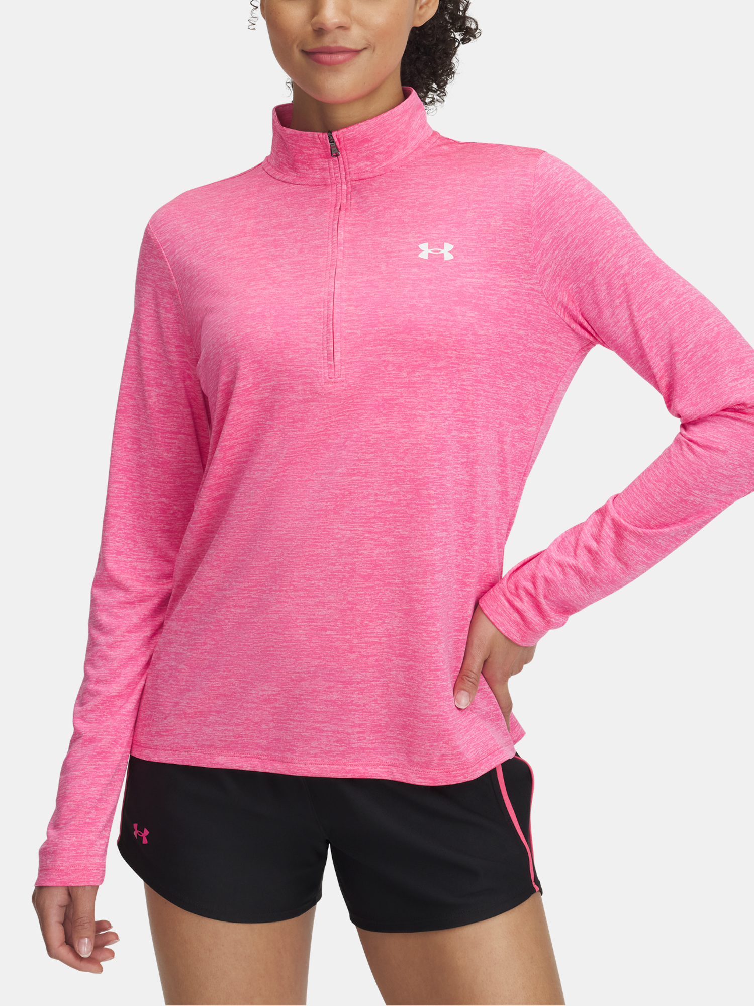 Womens T-shirt Under Armour Tech 1/2 Zip- Twist - Womens