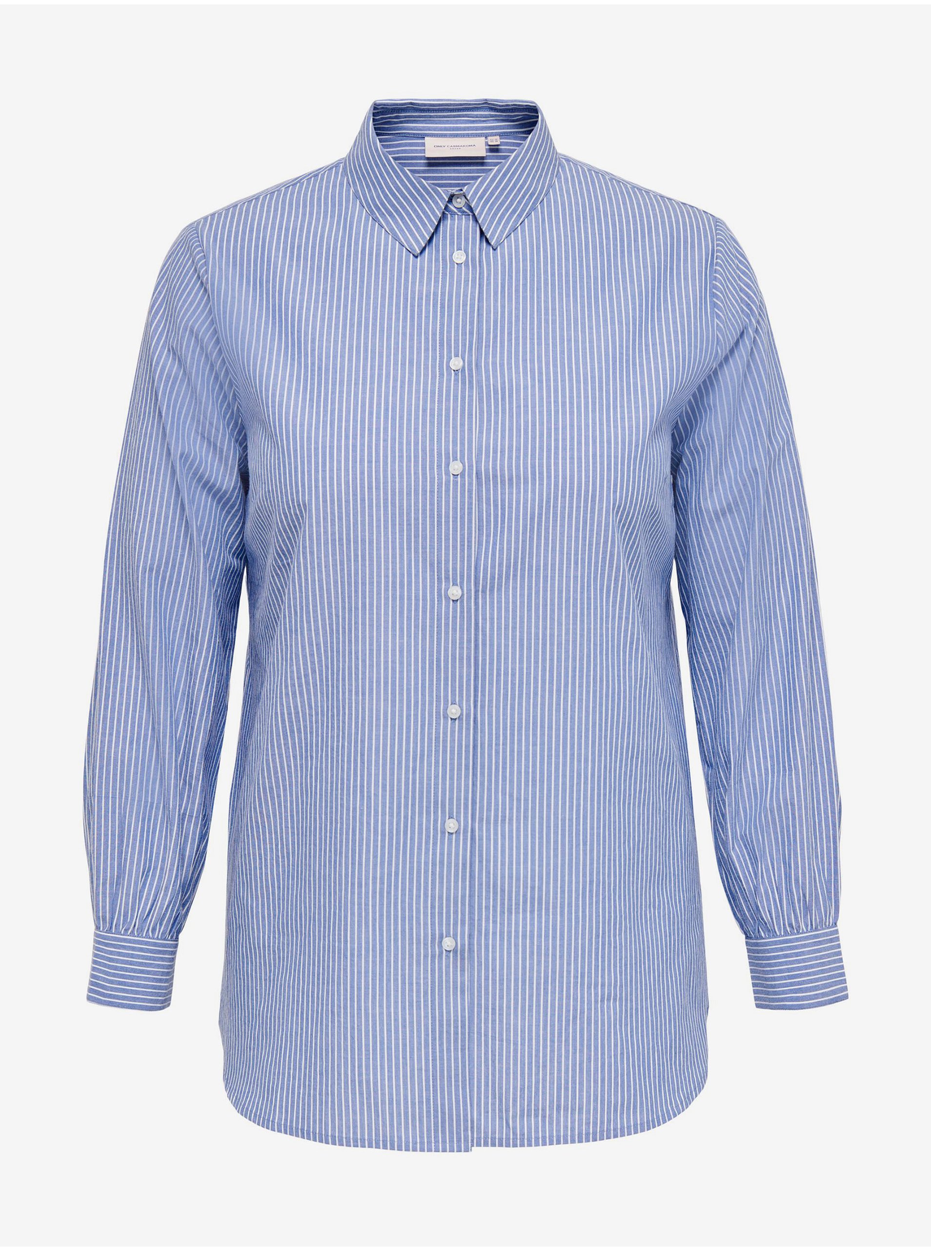 Blue Ladies Striped Shirt ONLY CARMAKOMA Nora - Women