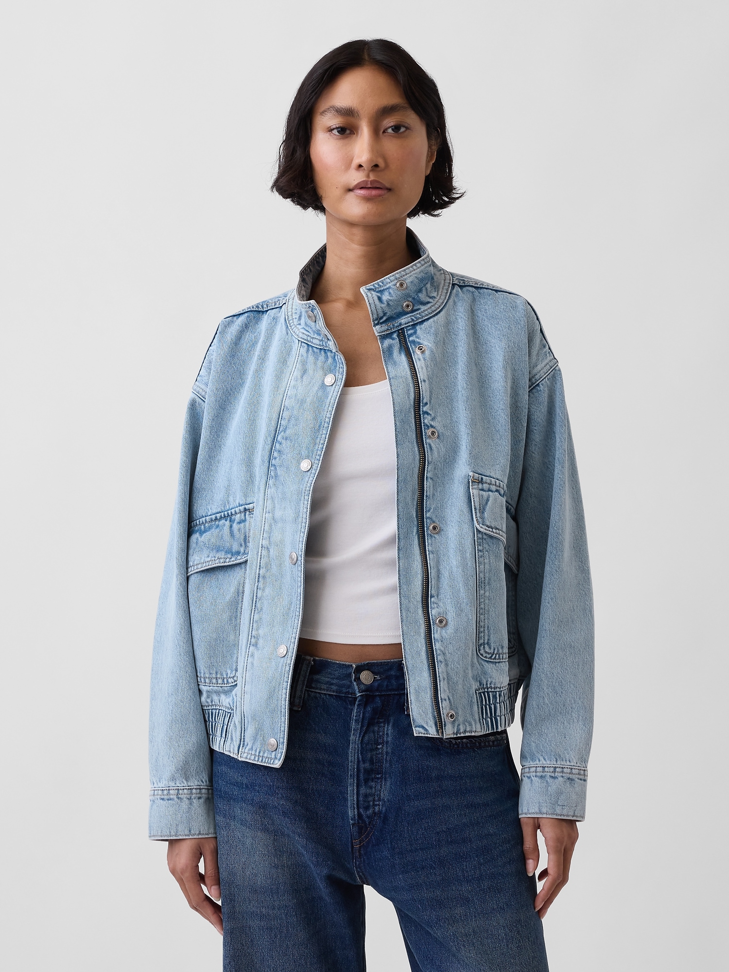 GAP Denim Oversize Bomber - Ladies