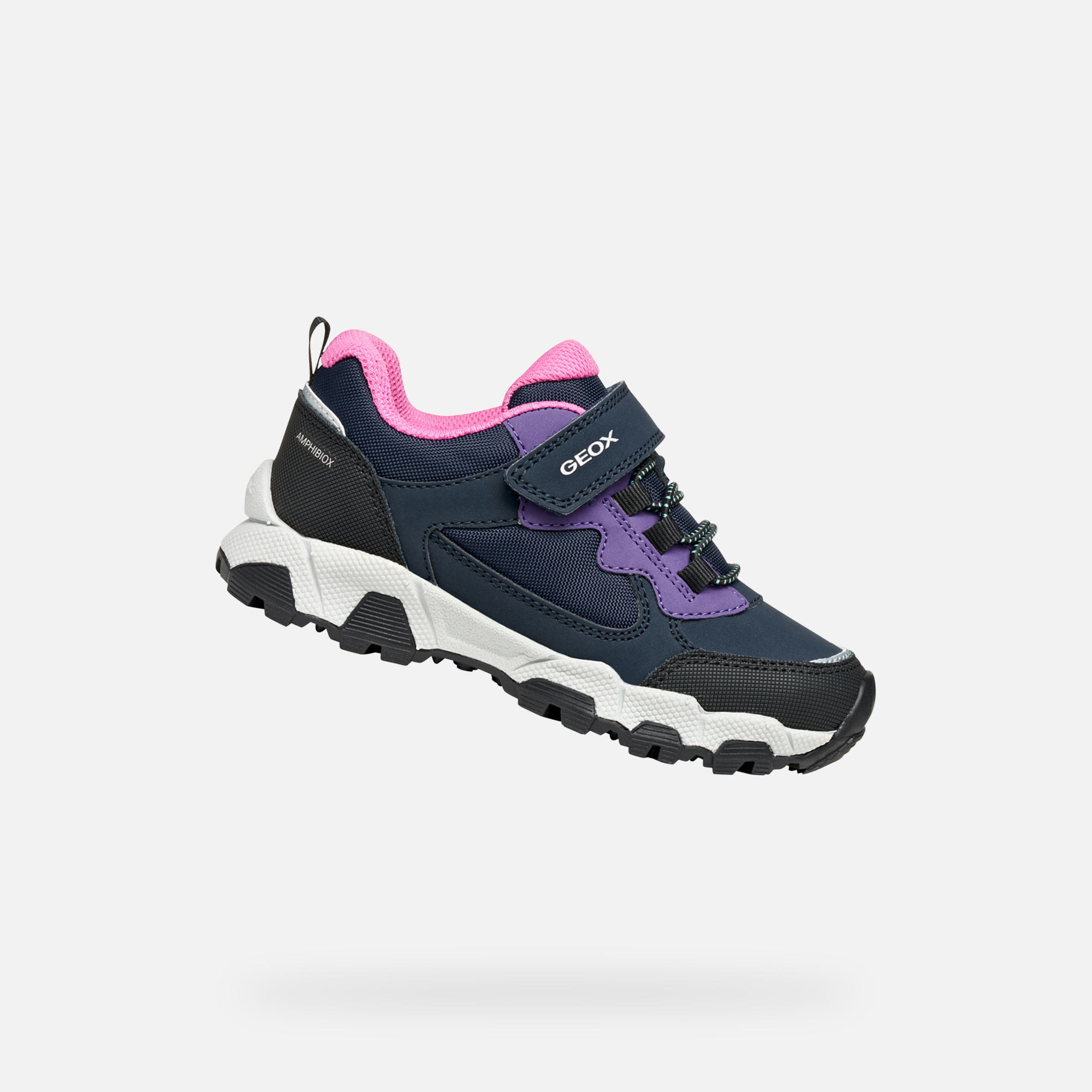 Dark Blue Girls Geox Magnetar B ABX Sneakers - Girls