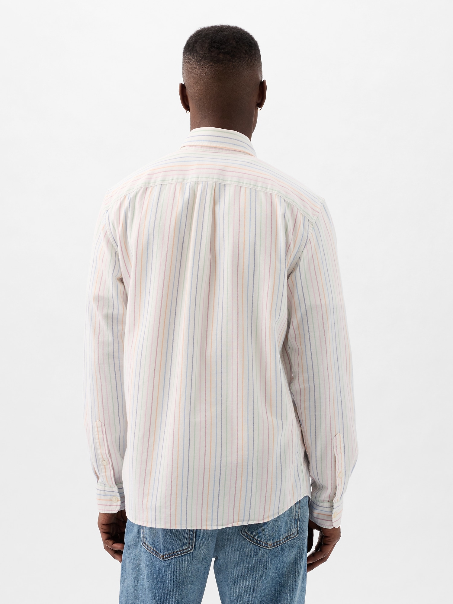 Camasi casual pentru barbati GAP - alb, albastru deschis, verde deschis, oranj, mov deschis, roz