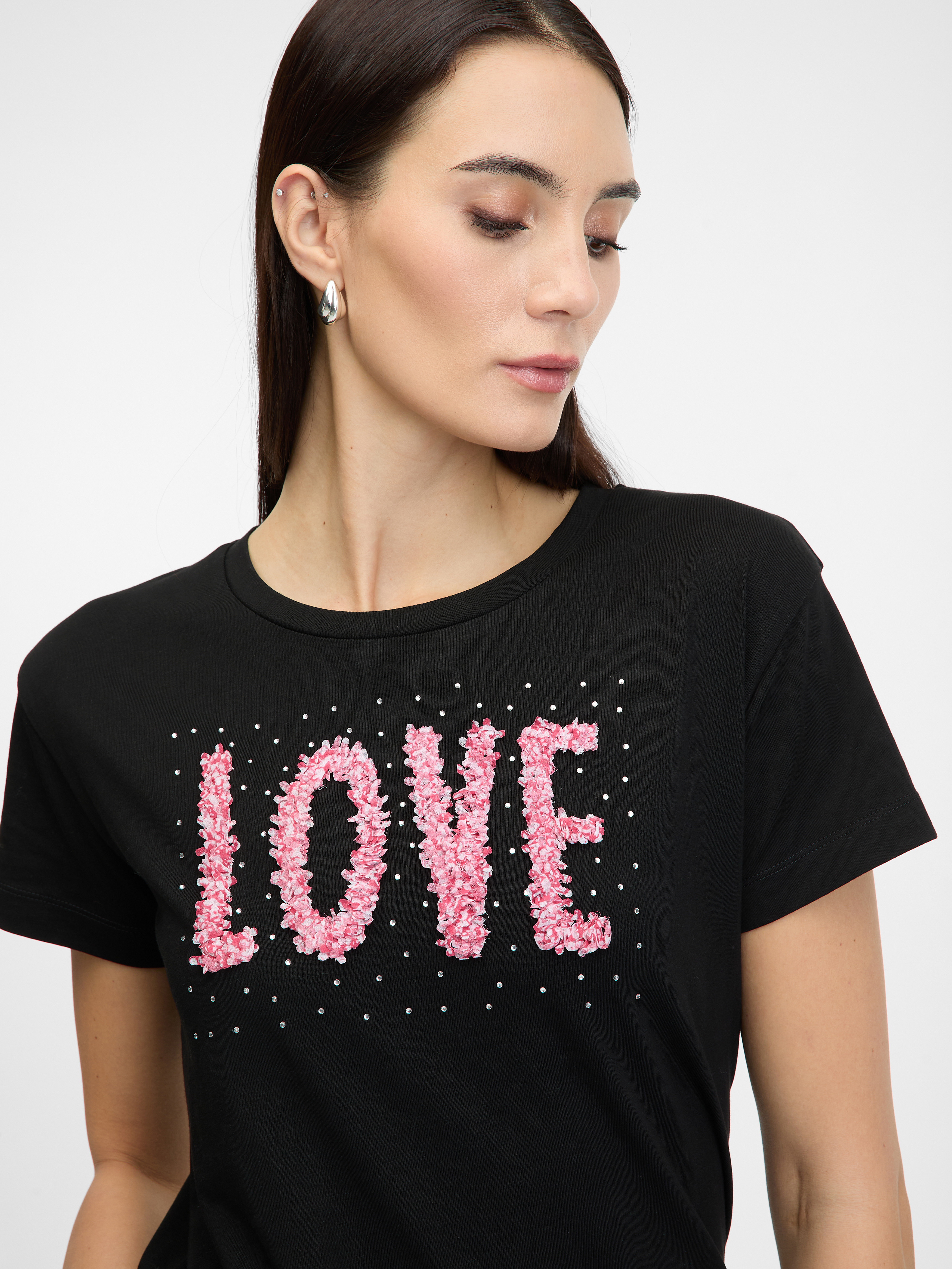 Black women's short-sleeved T-shirt ORSAY - Women's