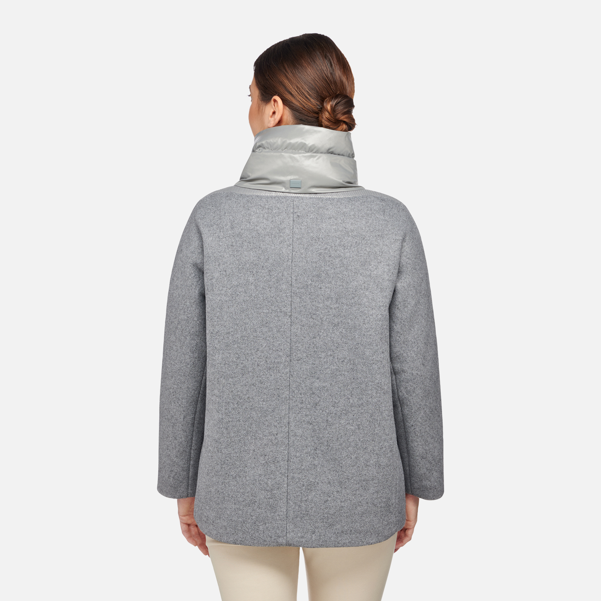 Grey Women's Jacket Geox Diamanta - Ladies