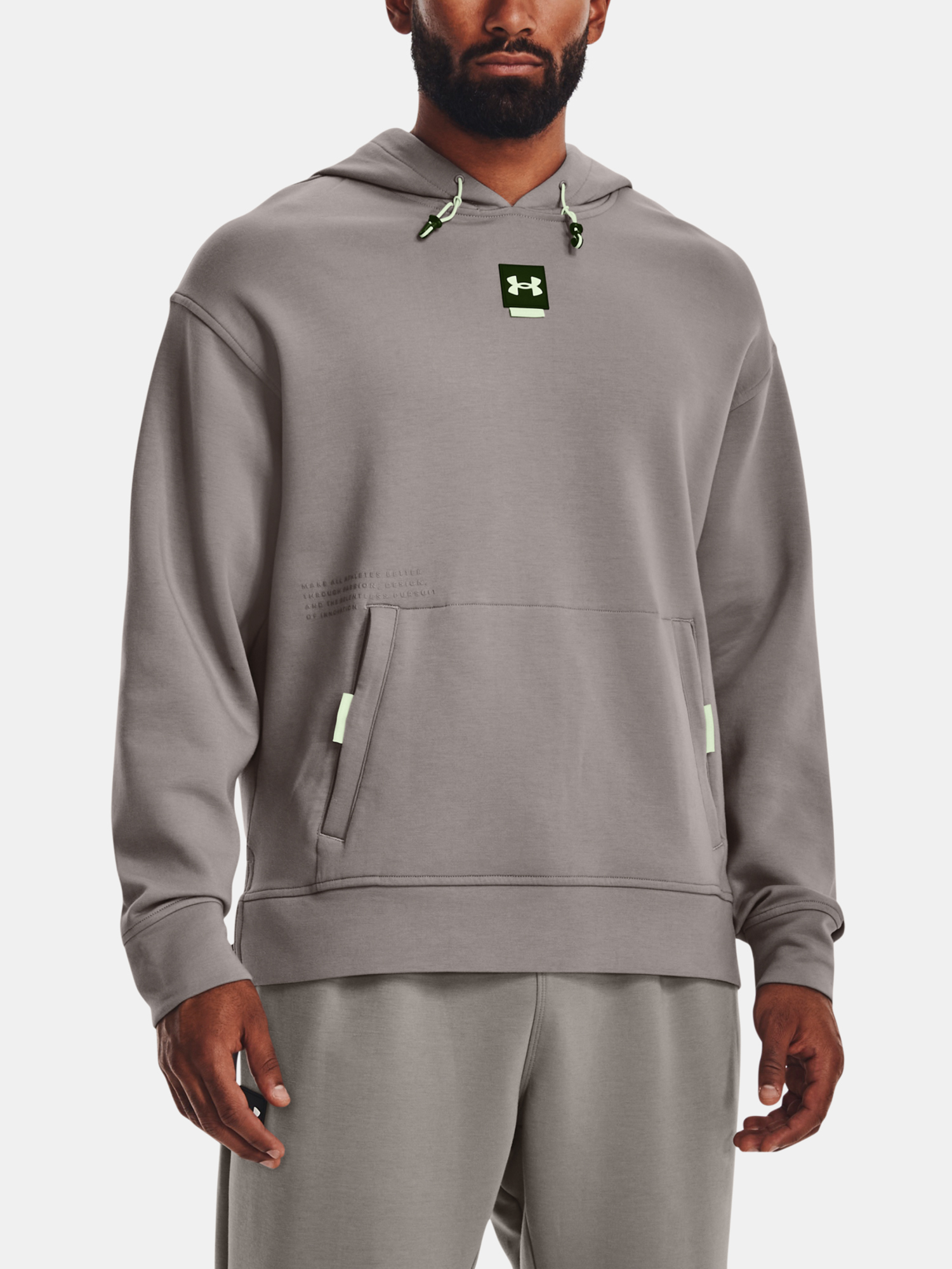 Under Armour Sweatshirt UA Summit Knit Hoodie-GRY - unisex