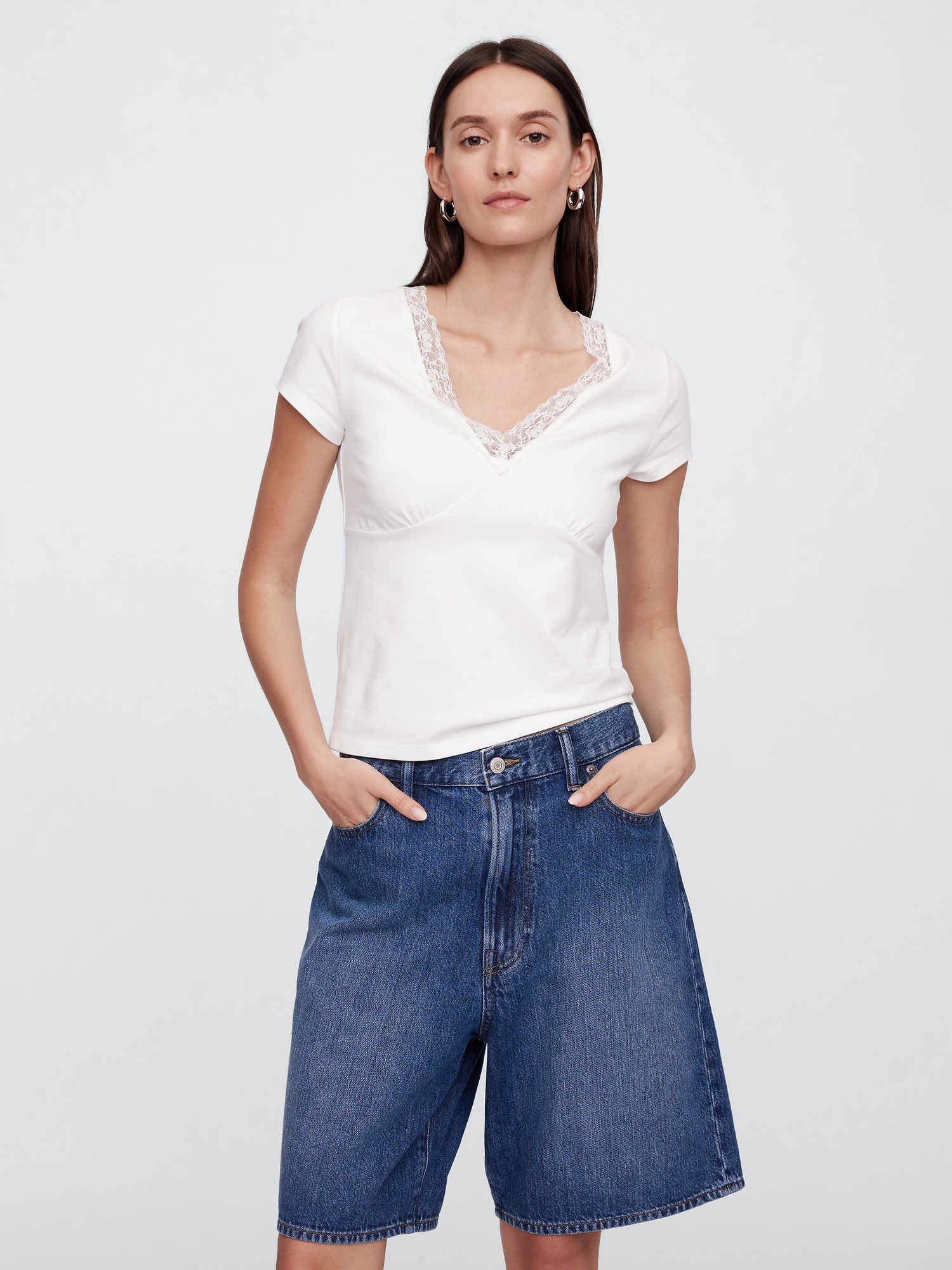 GAP T-shirt with lace - Womens