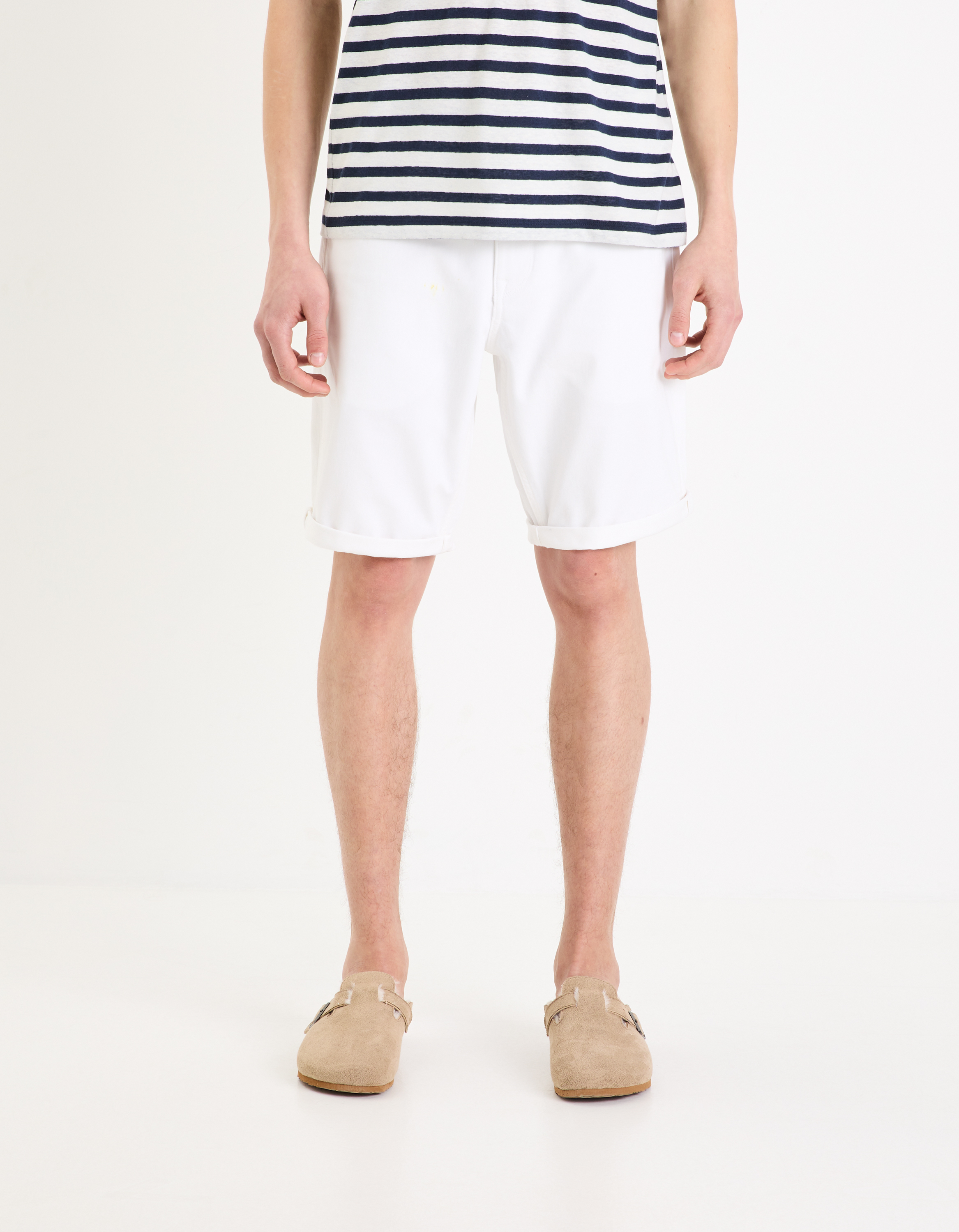 Pantaloni scurti pentru barbati Celio - alb