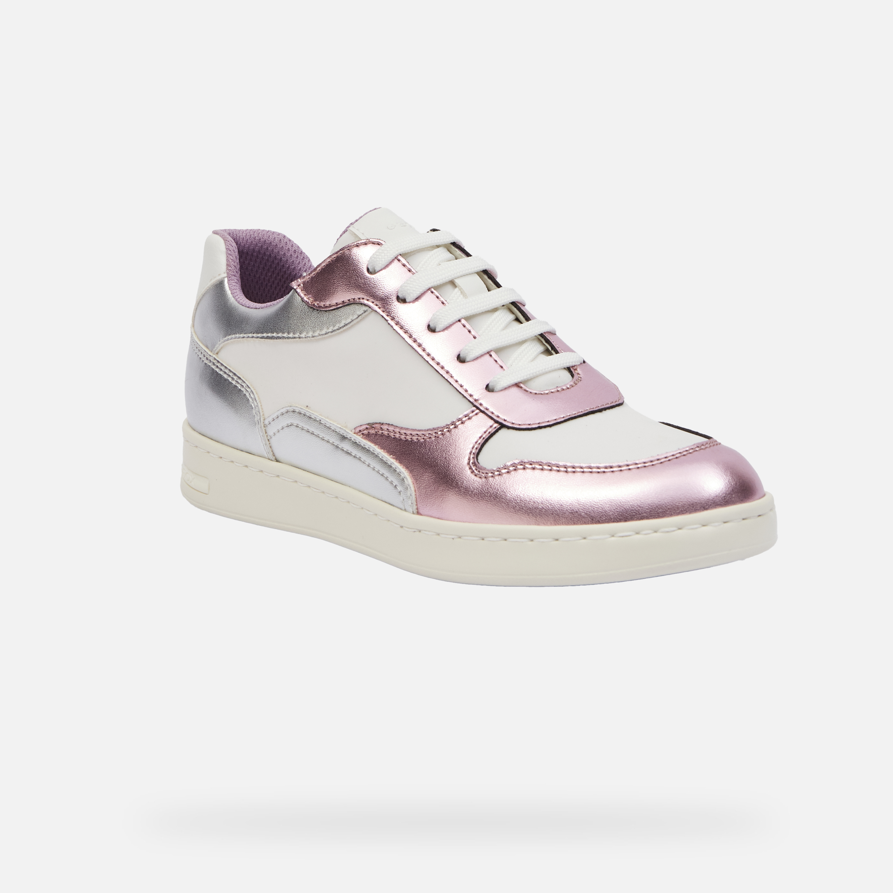 Silver women's sneakers Geox Jaysen - Women's