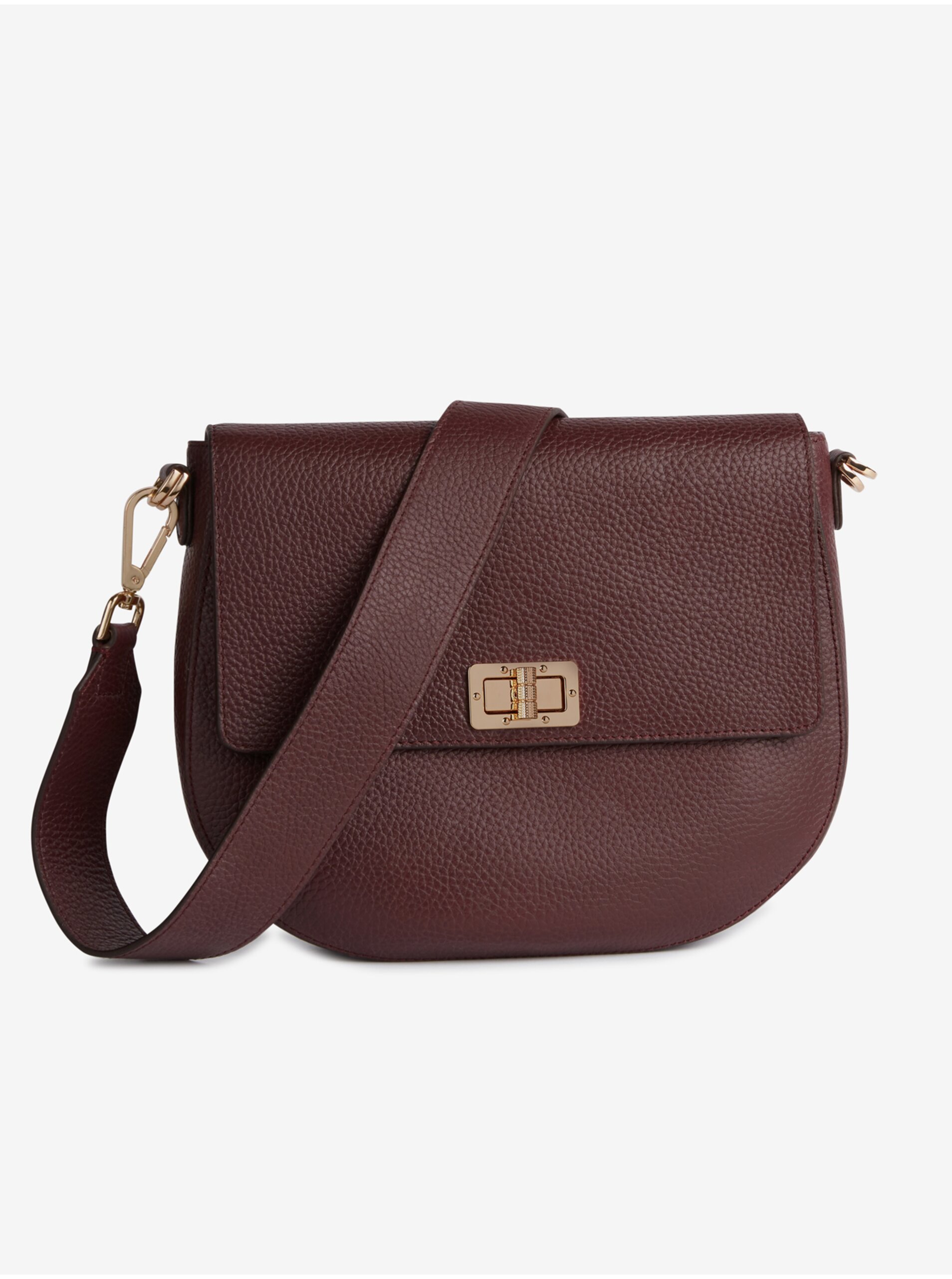 Burgundy women's leather handbag Geox Borsa - Women