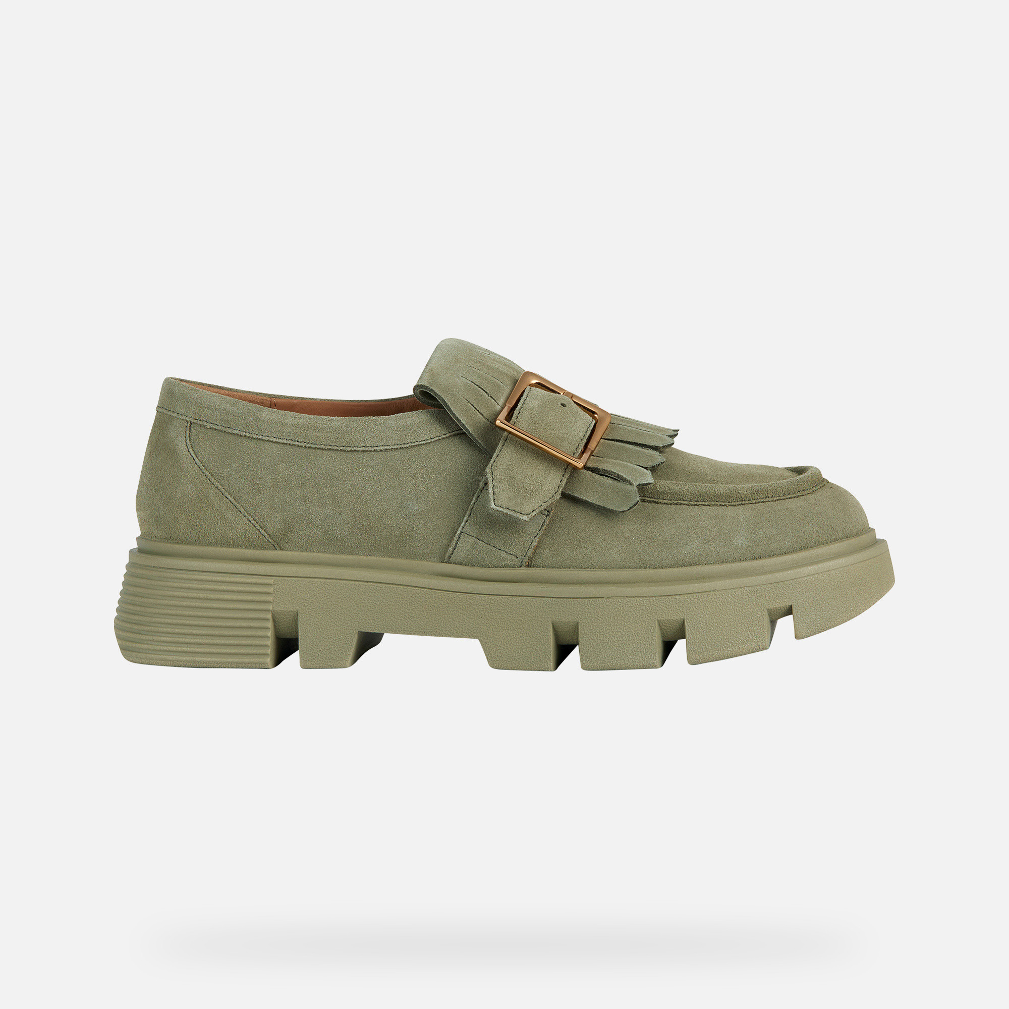 Light green women&#039;s moccasins Geox Vilde - Women&#039;s