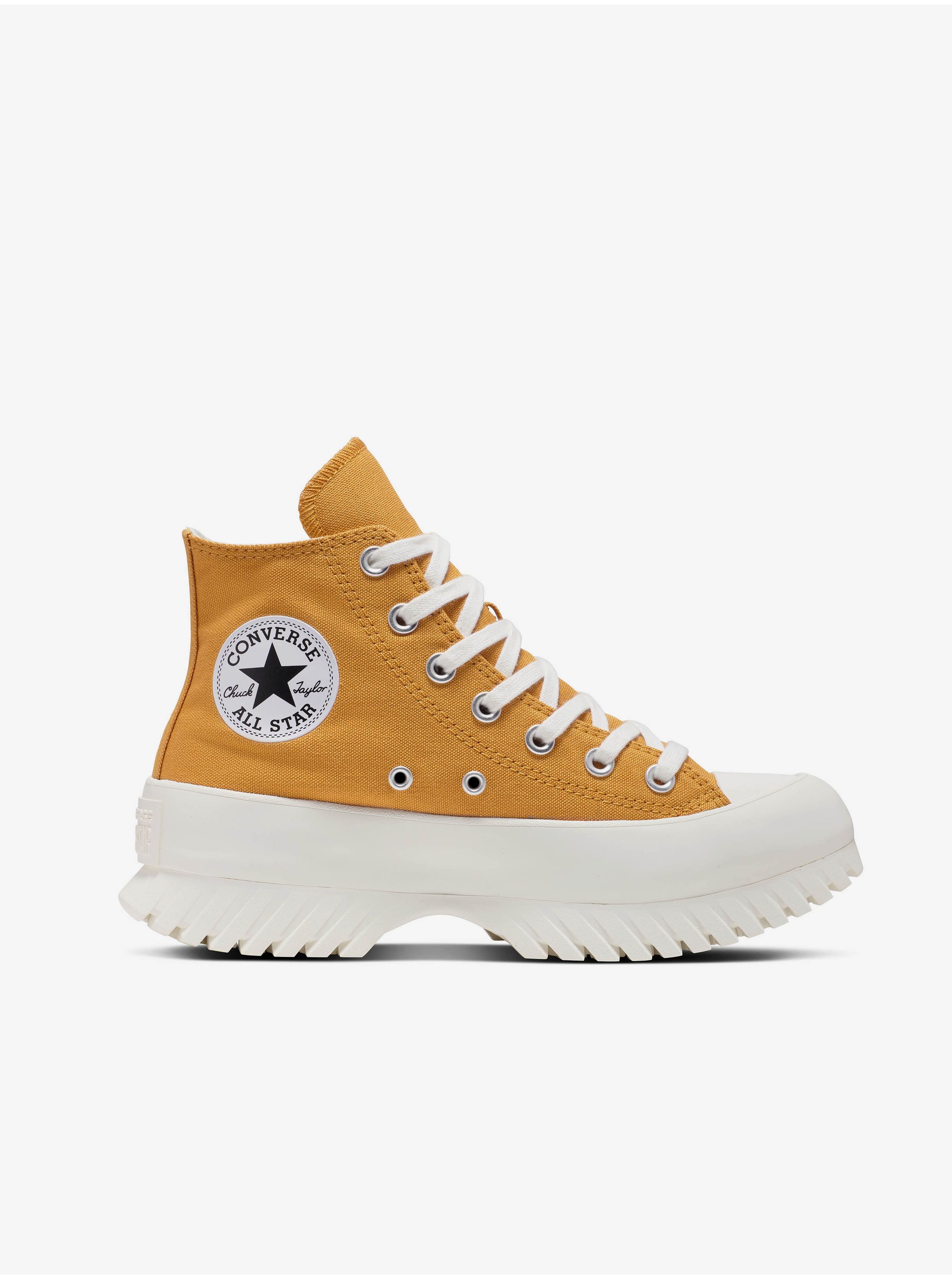 Mustard Women's Ankle Sneakers On The Converse Chuck T Platform - Women