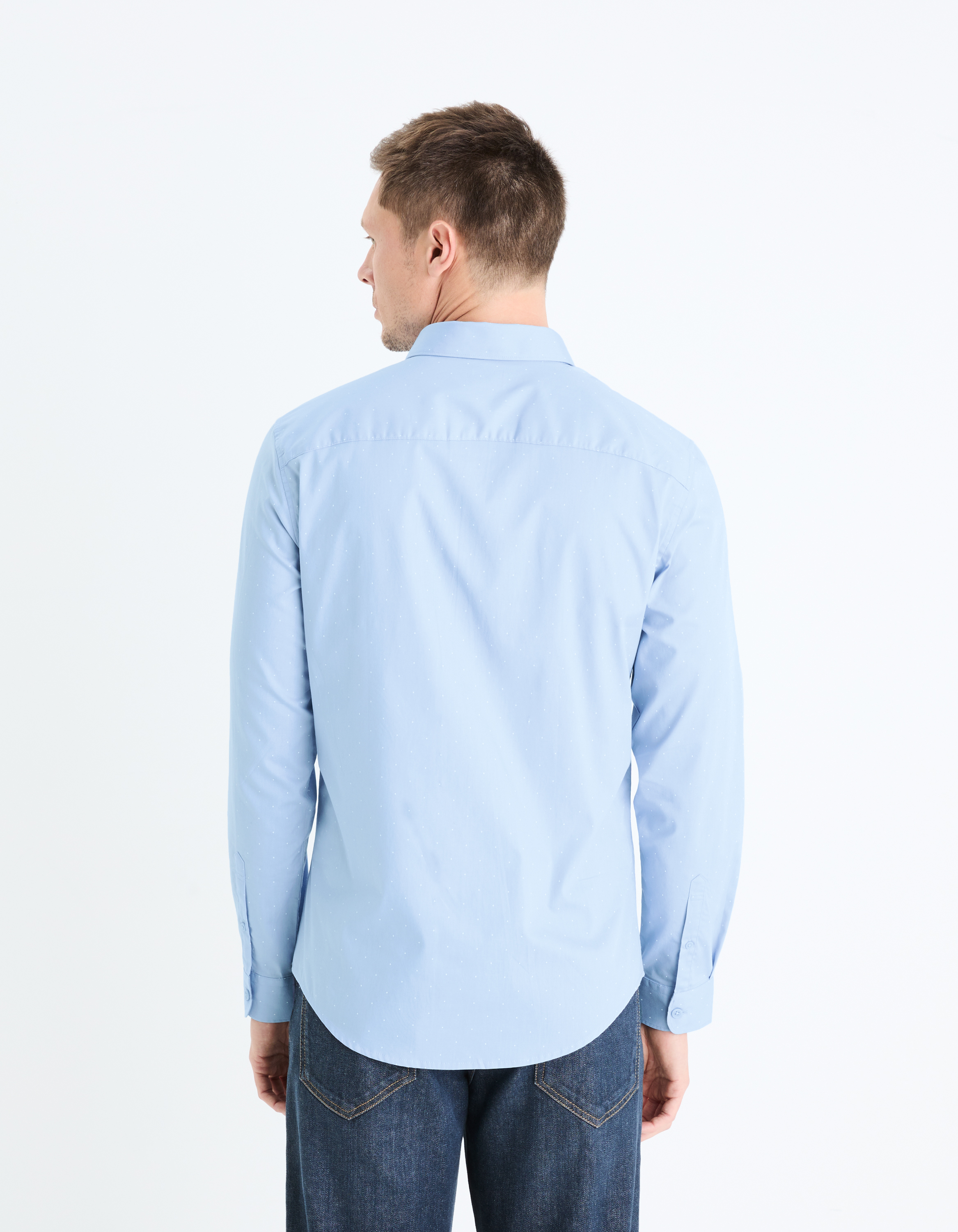 Camasi casual pentru barbati Celio - albastru deschis