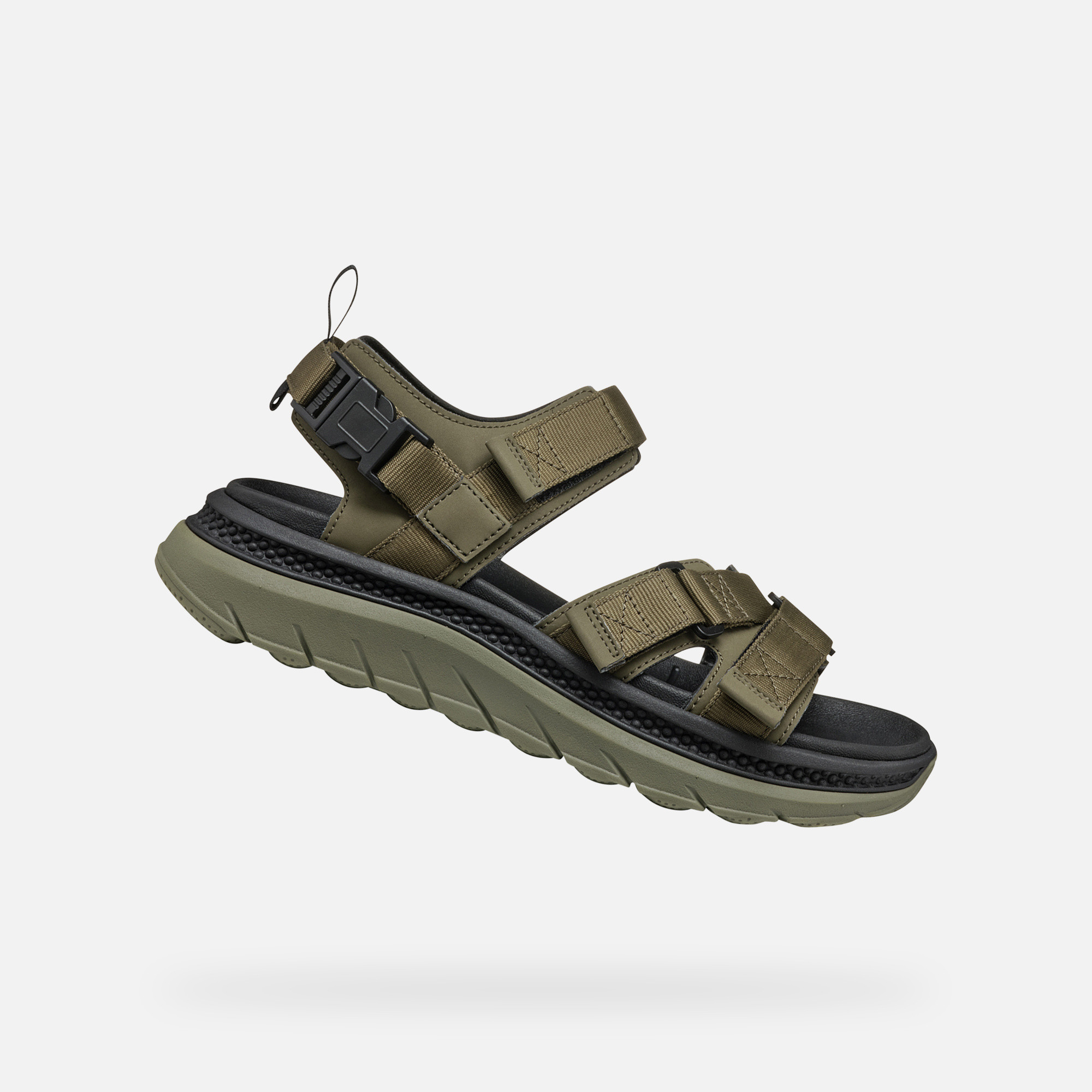 Khaki pánské sandály Geox Spherica Actif X S - Pánské