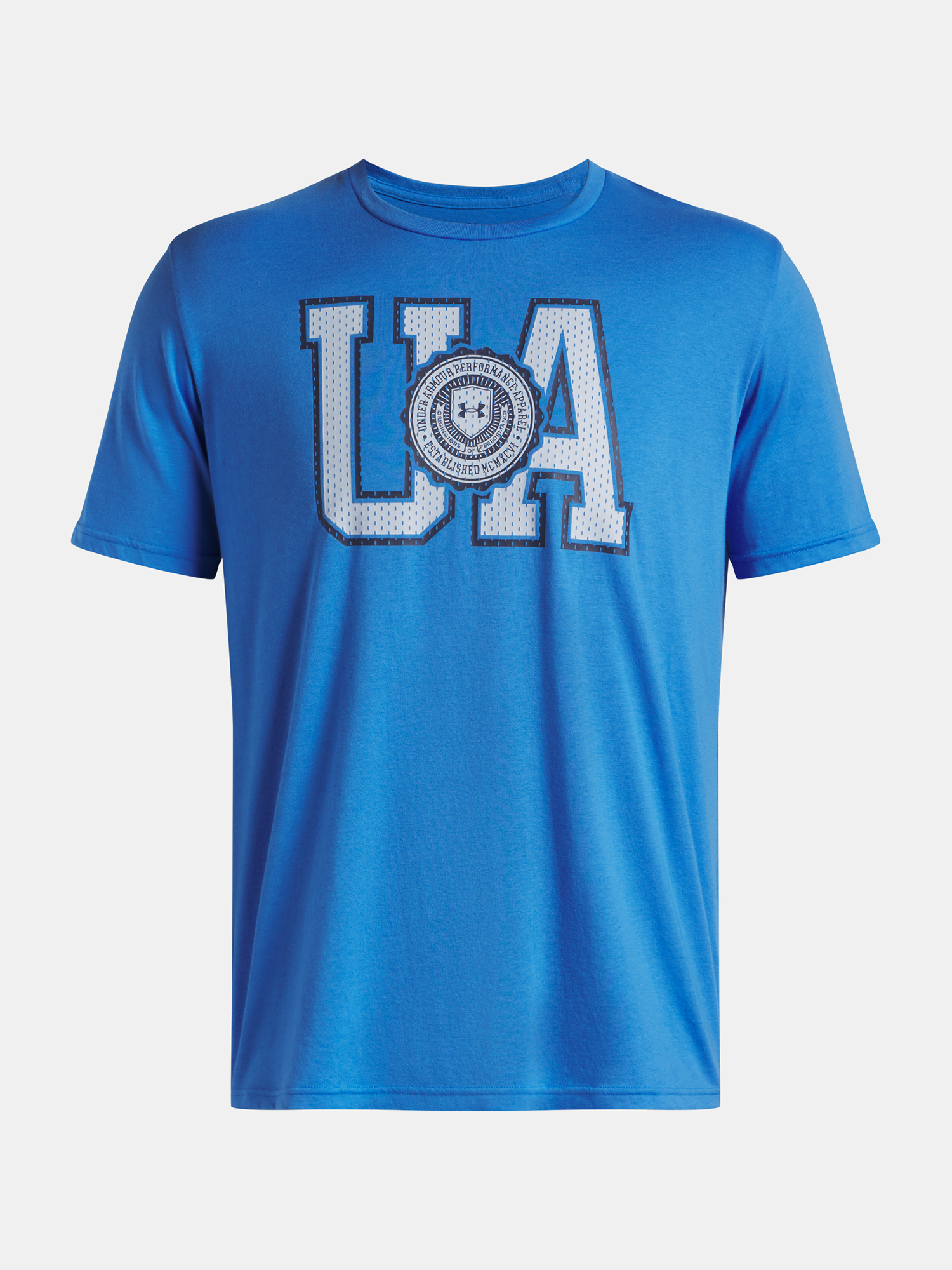 Men's Under Armour UA COLLEGE CREST LOGO SS-BLU - Men's T-Shirt