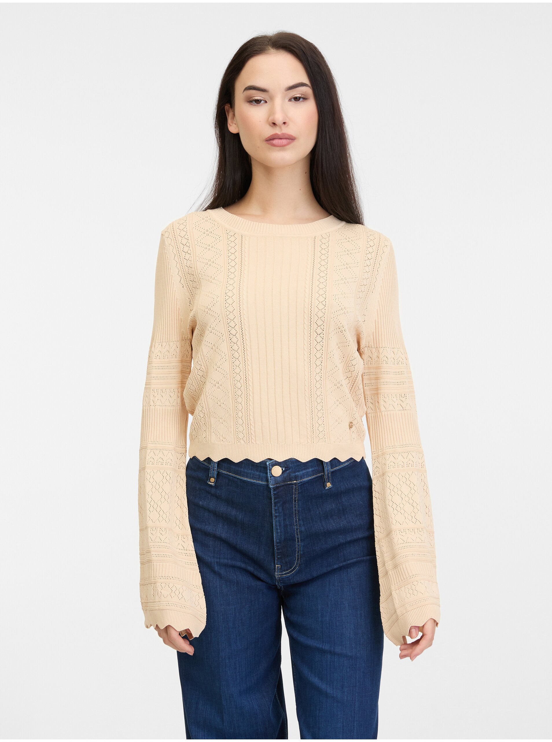 Beige women's sweater Guess Adaline - Women