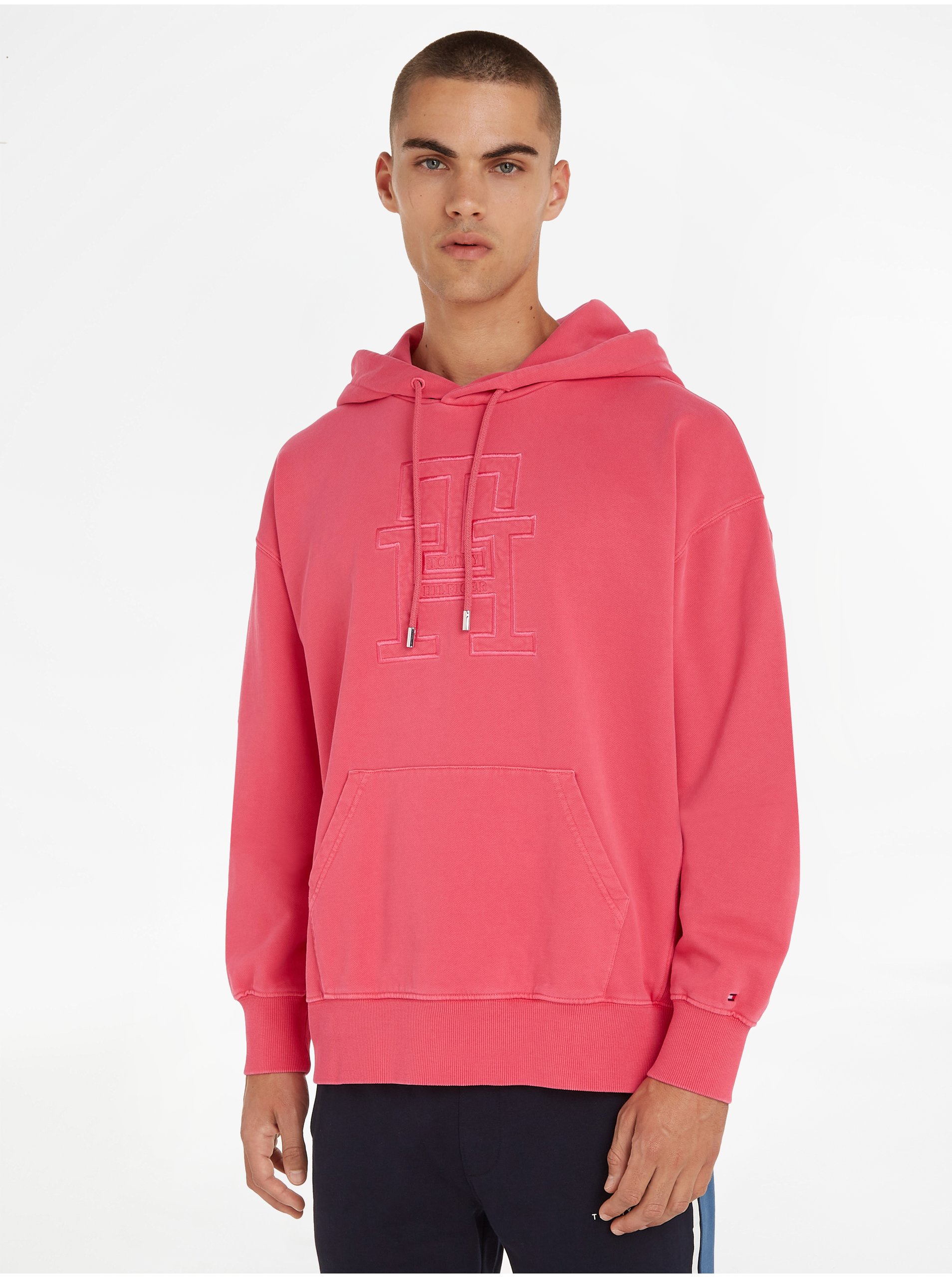 Pink Mens Hoodie Tommy Hilfiger - Men