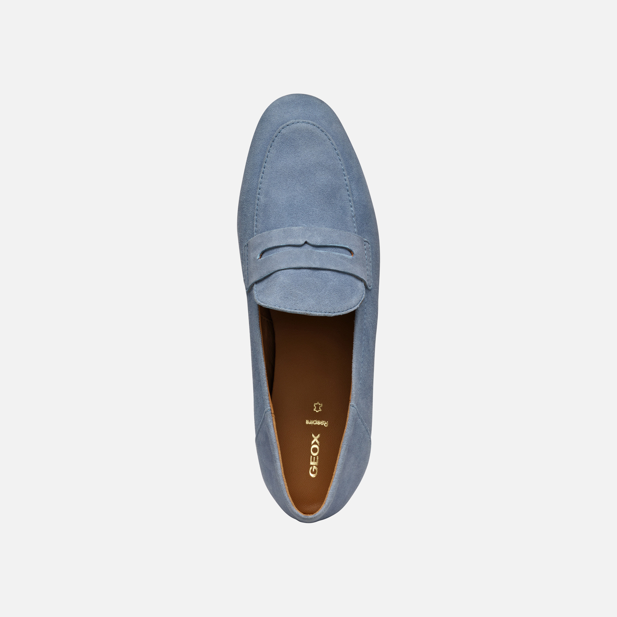 Light blue women&#039;s moccasins Geox Mantinea - Women&#039;s