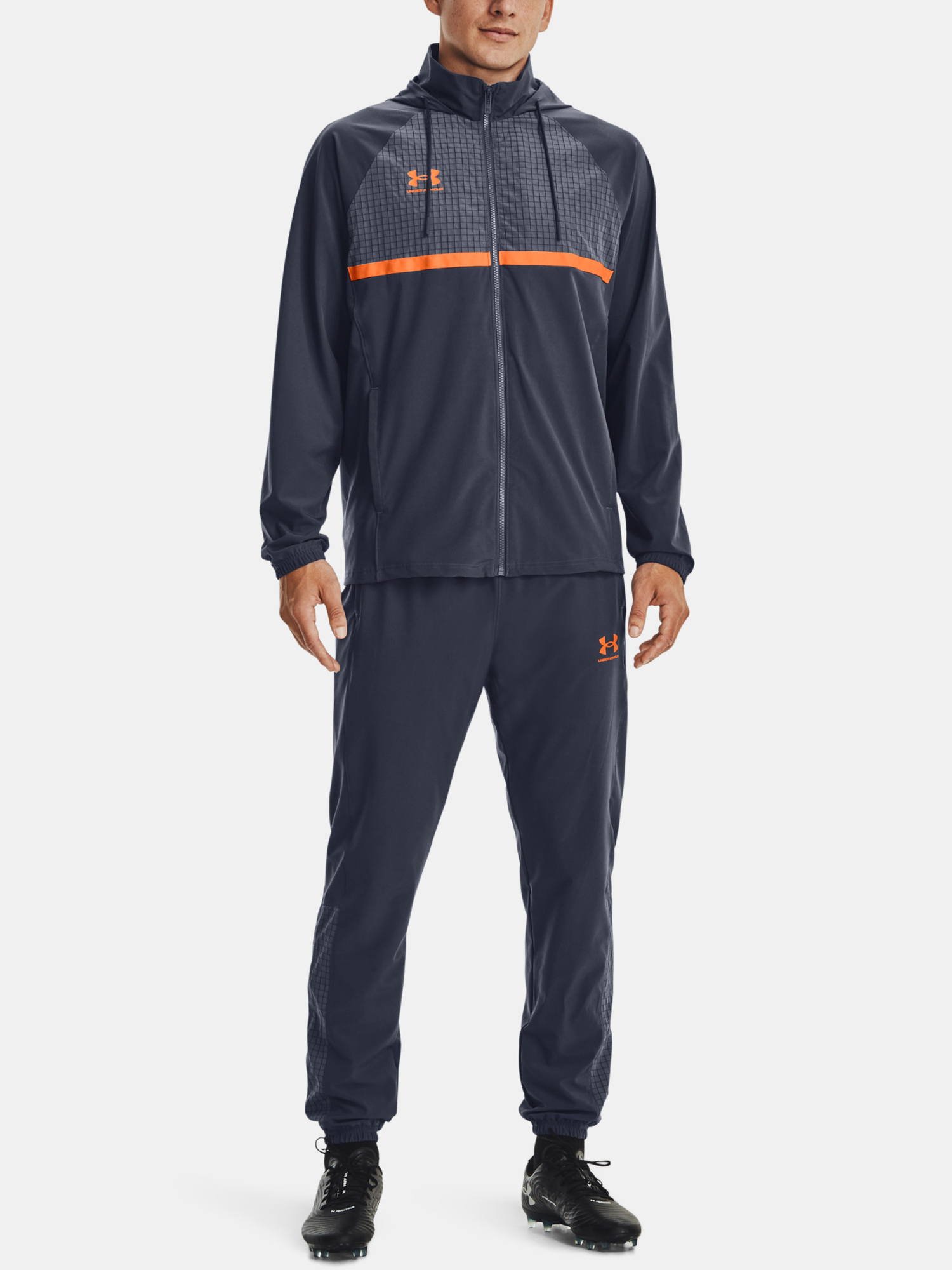 Under Armour Souprava UA Accelerate Tracksuit-GRY - Pánské