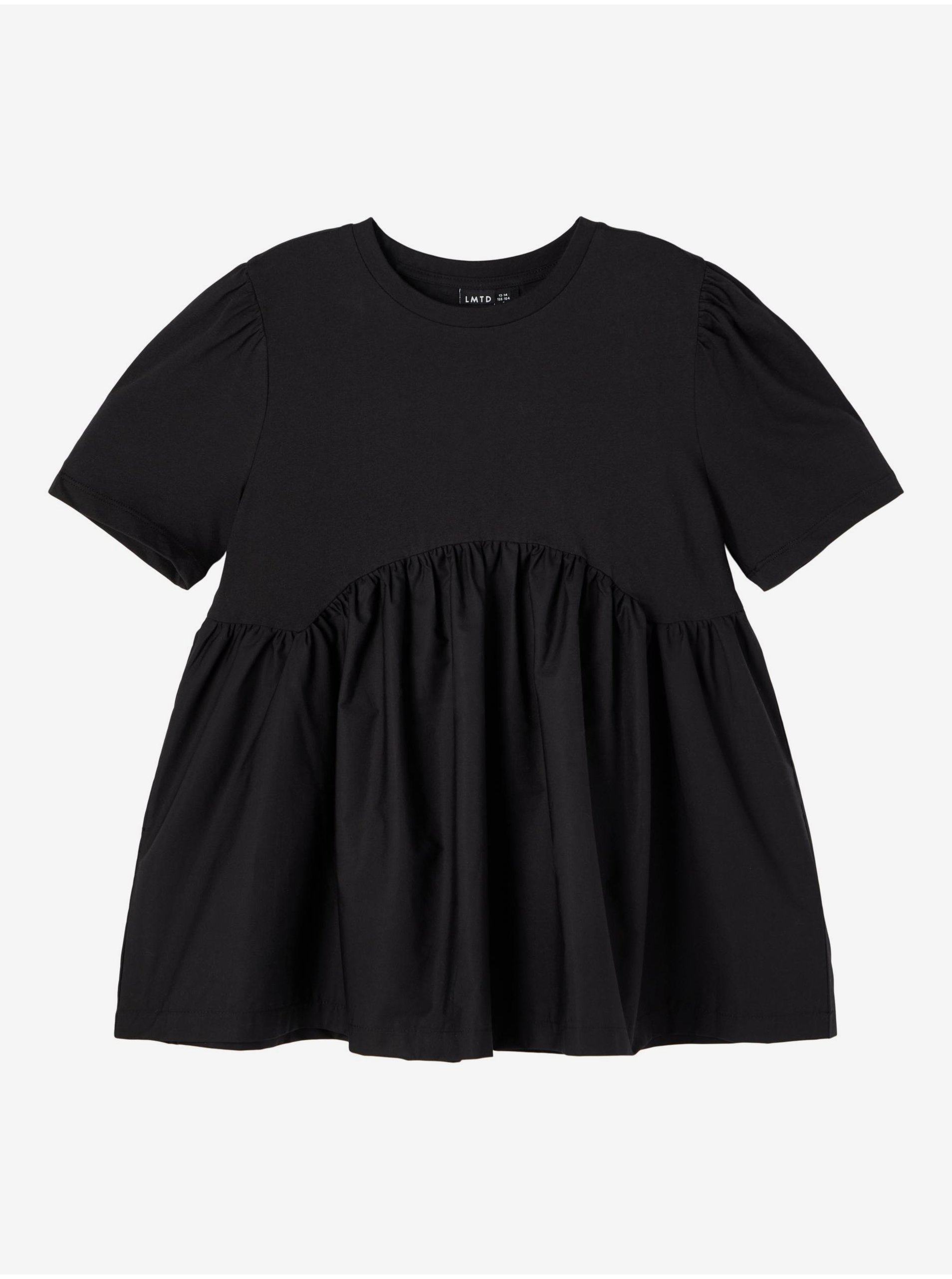 Black Girly Loose T-shirt Name It Bitten - Girls