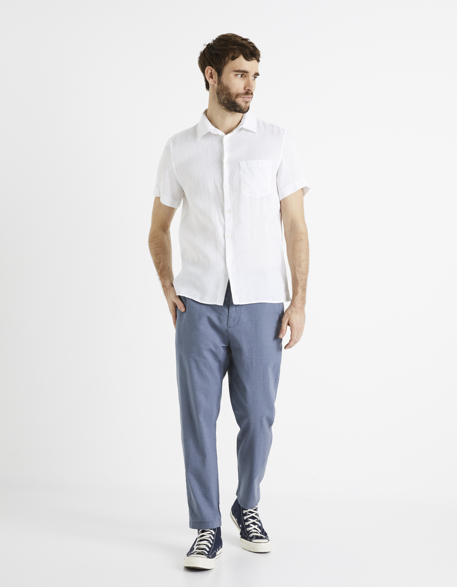 Tricouri cu maneca scurta pentru barbati Celio - alb
