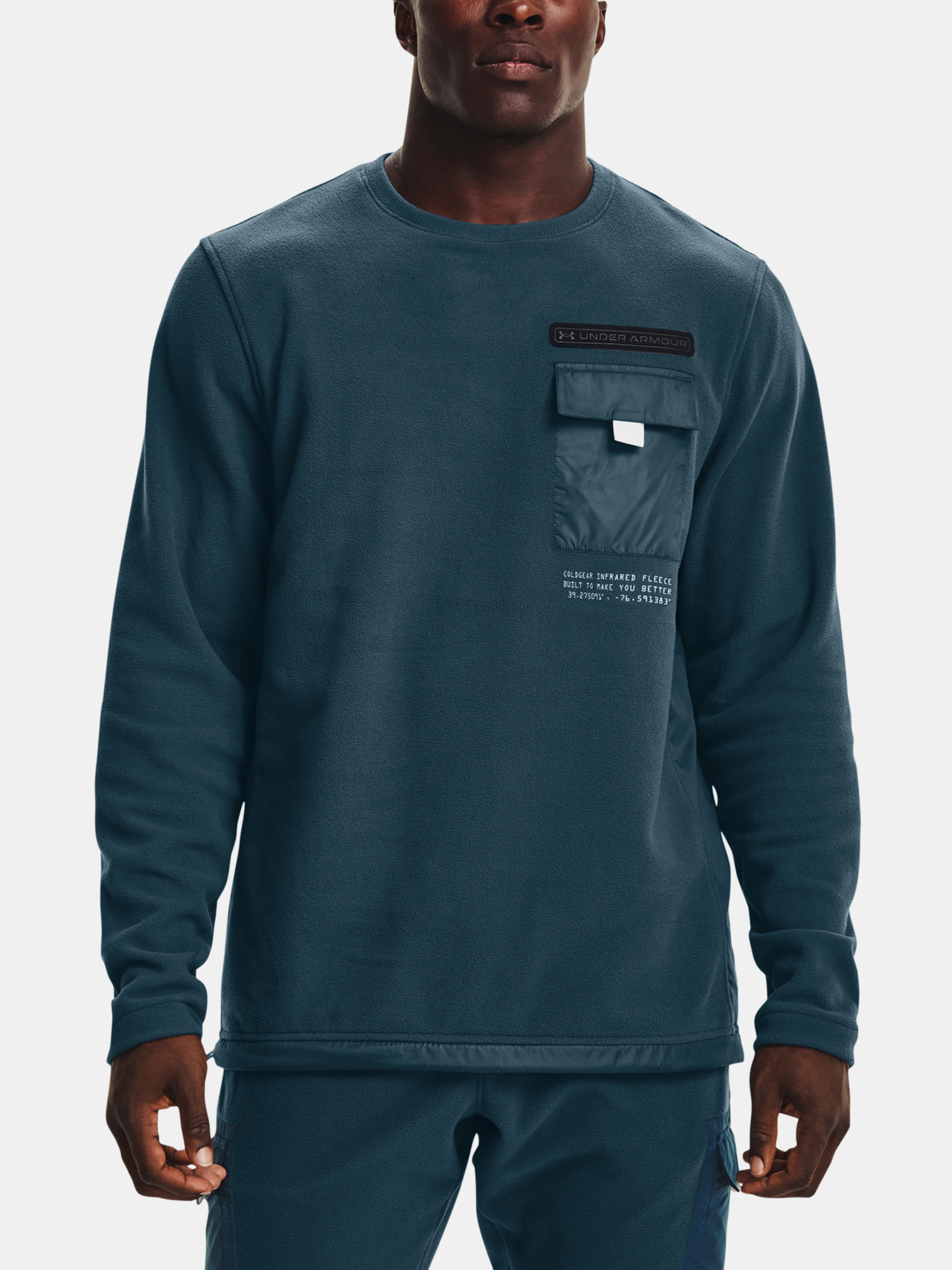 Under Armour Mikina UA CGI UTILITY CREW-BLU - Pánské