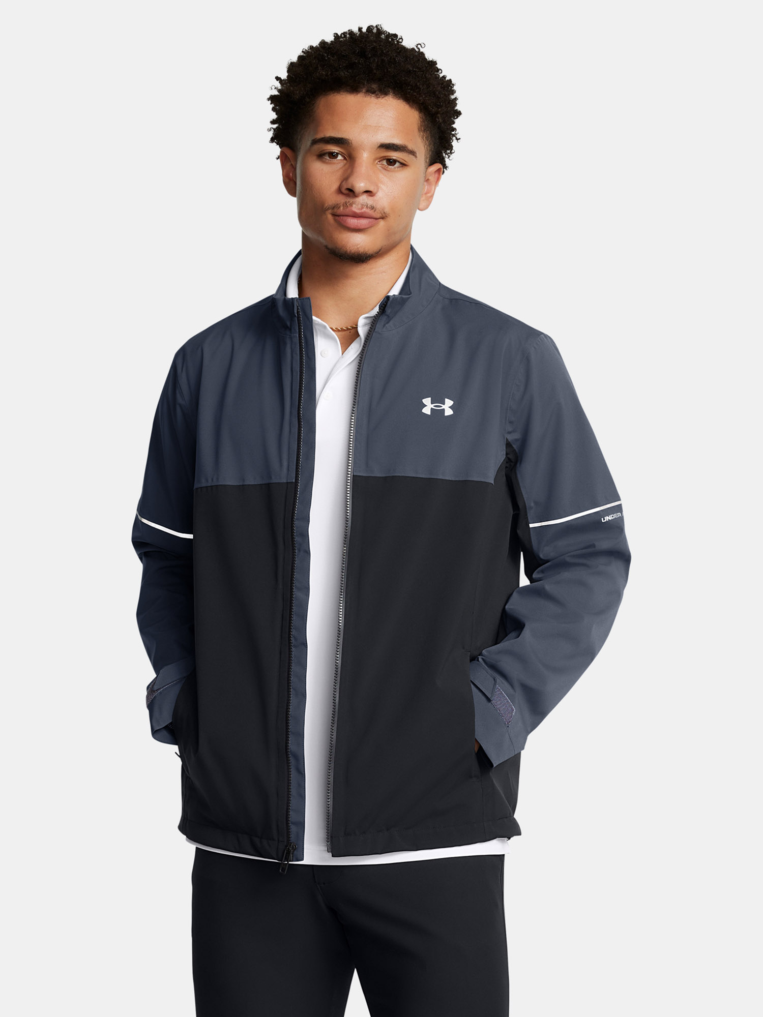 Men's Under Armour DRIVE RAIN JACKET-GRY - Men's