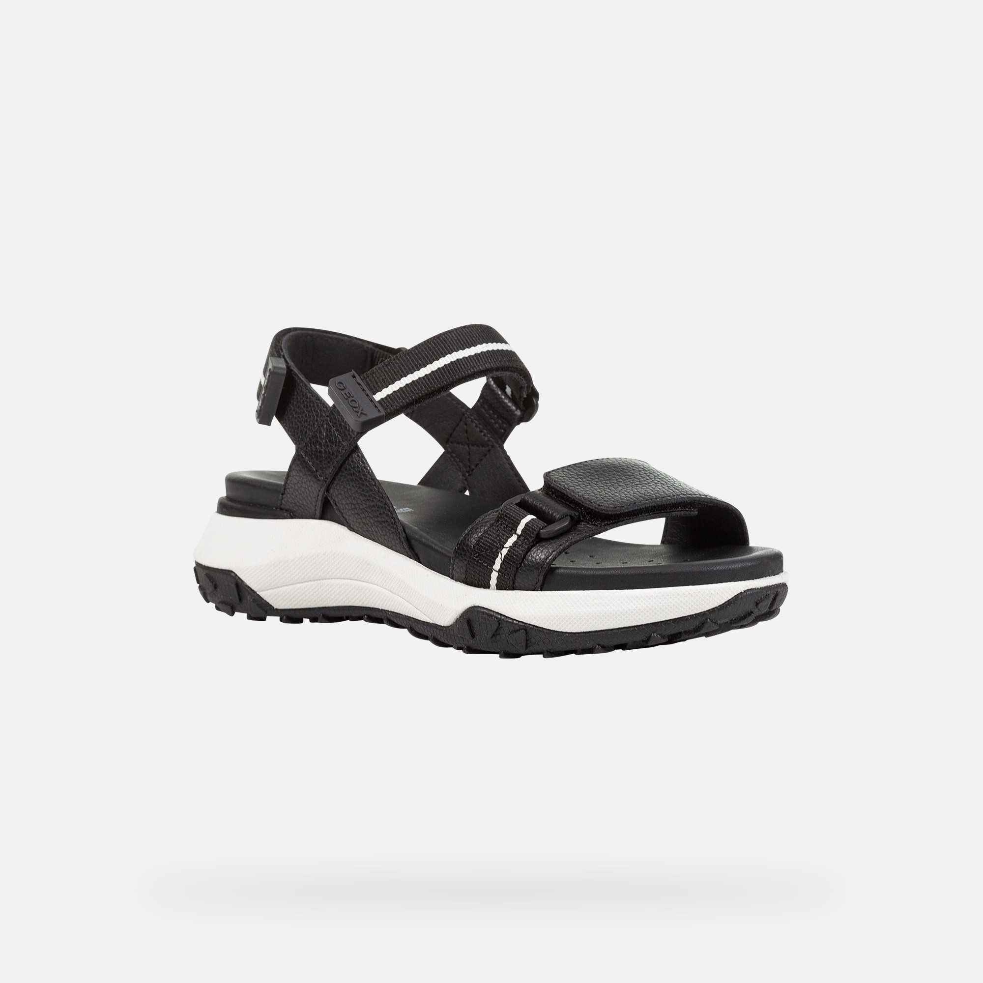 Black women&#039;s sandals Geox Sorapis + Grip - Women&#039;s