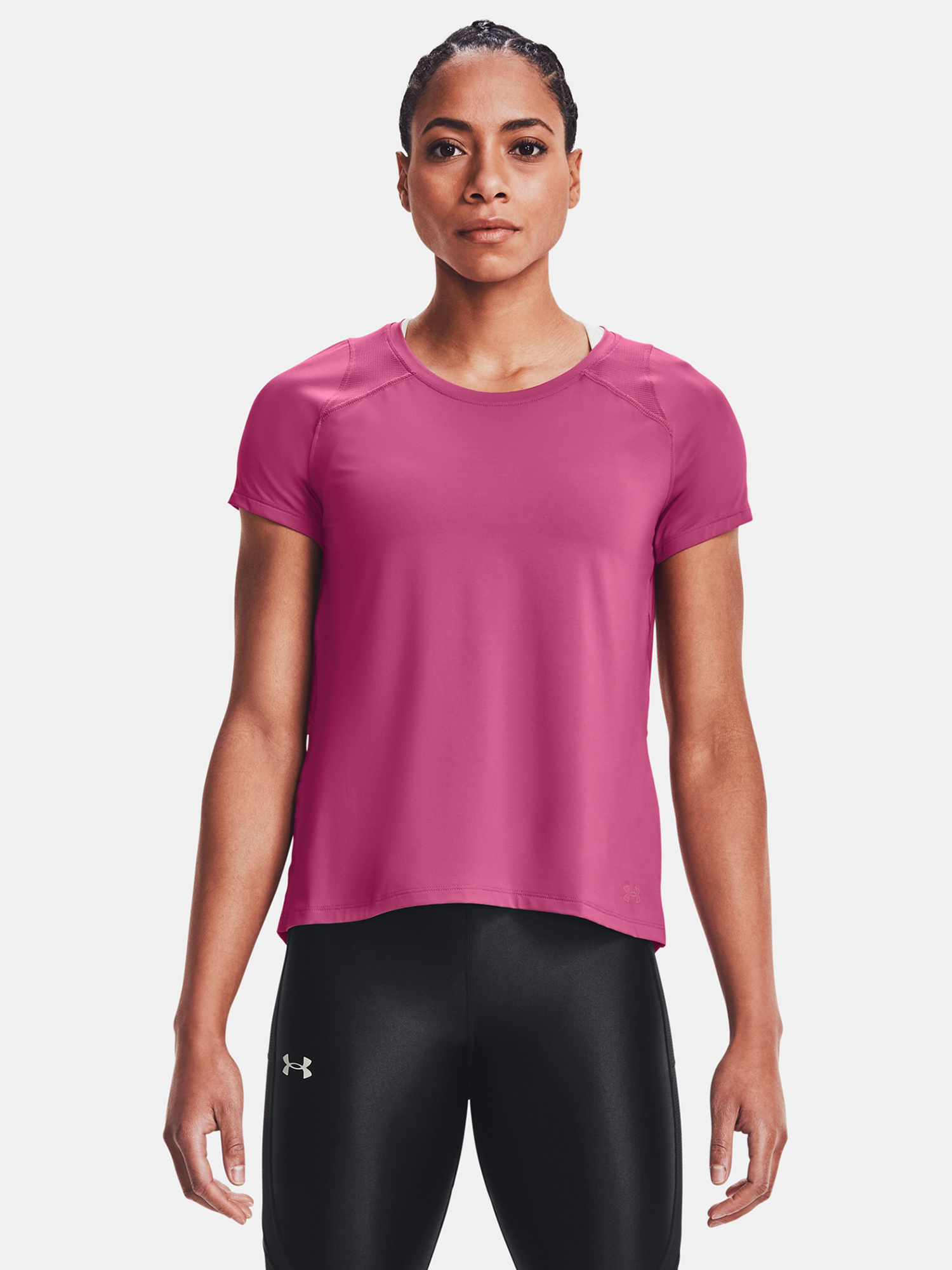 Under Armour T-shirt Isochill Run 200 Ss-Pnk - Women's