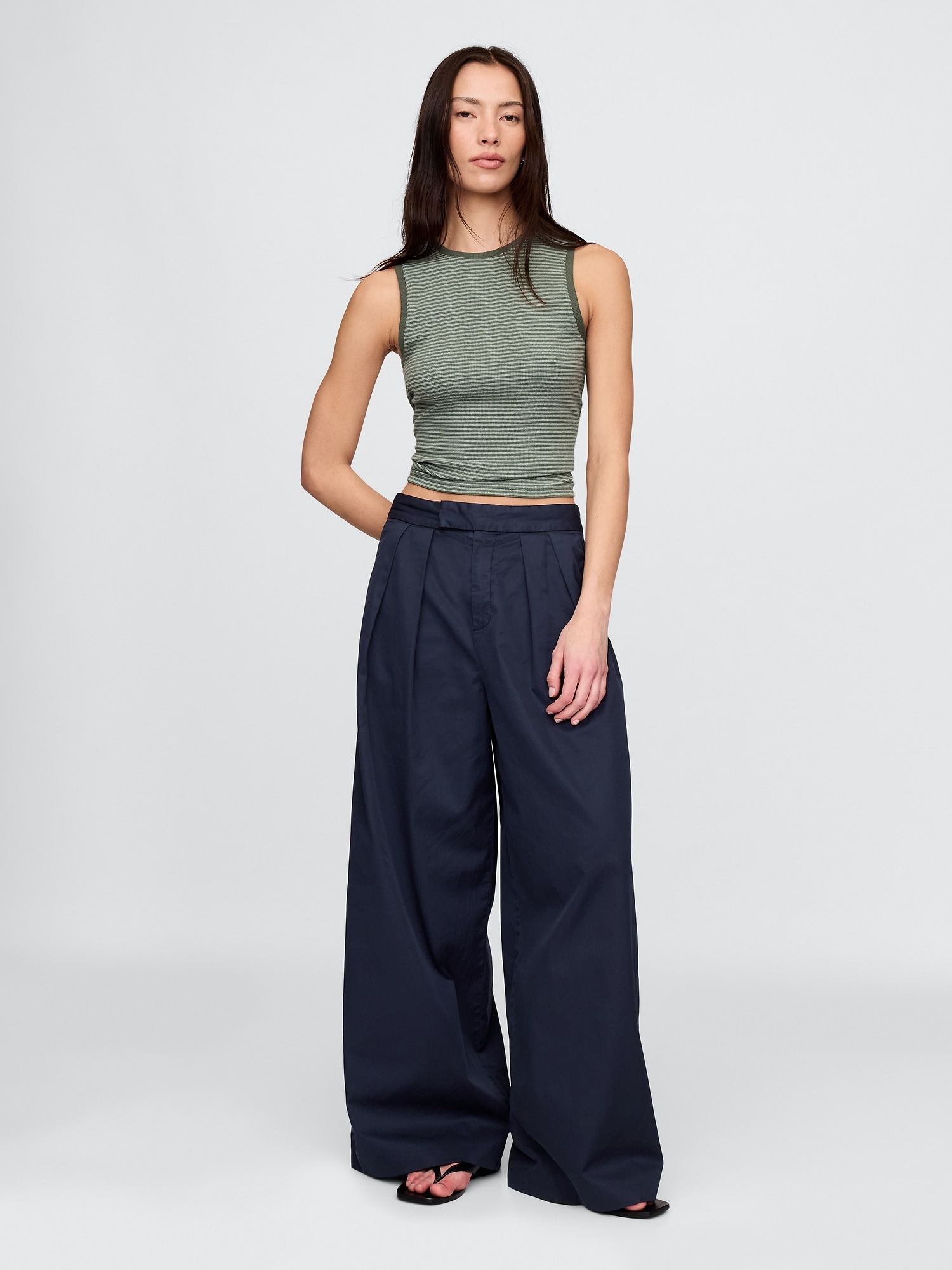 GAP High Rise Wide Trousers - Women's