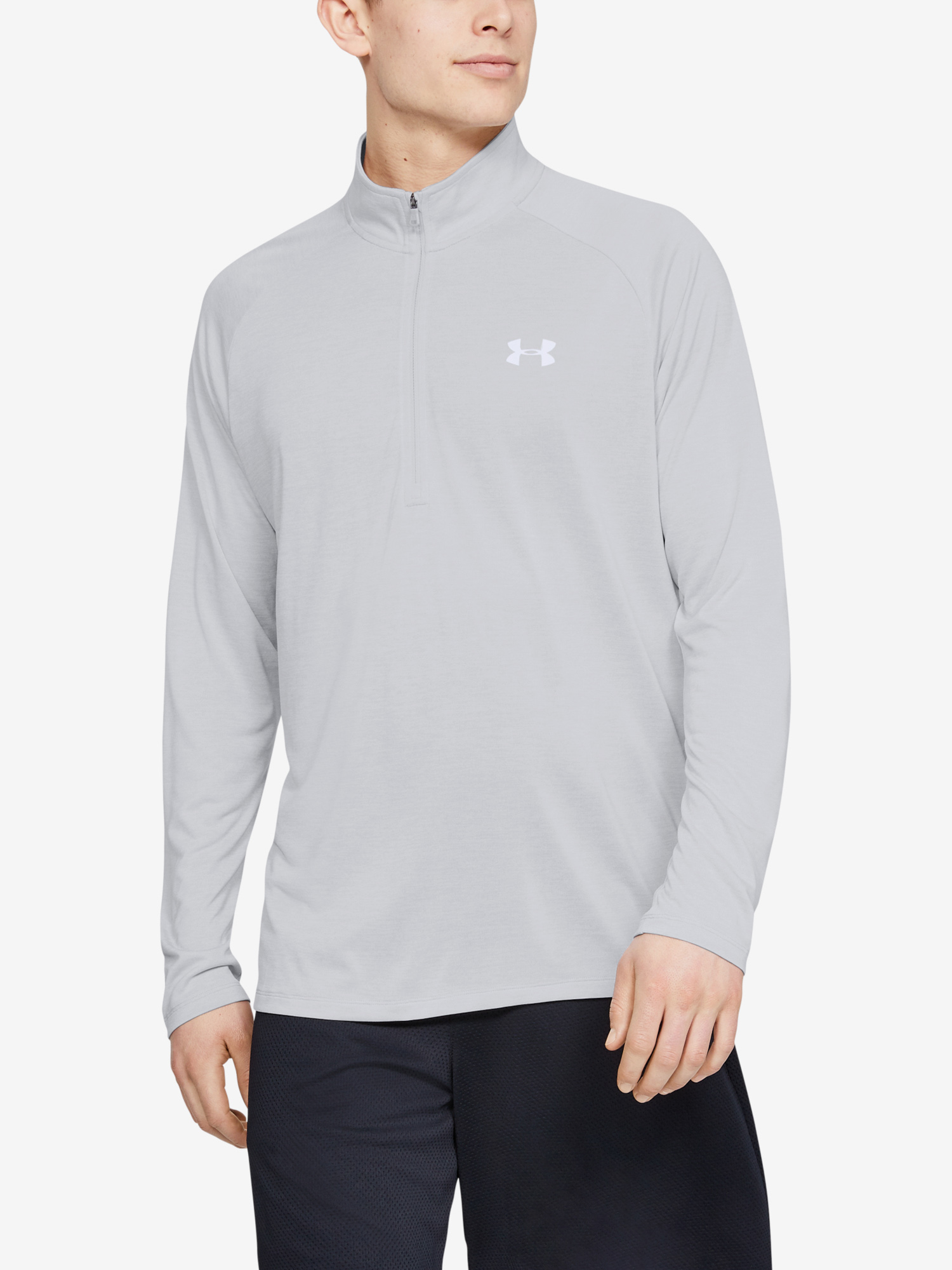 Under Armour T-shirt Tech 2.0 1/2 Zip-GRY - Men's