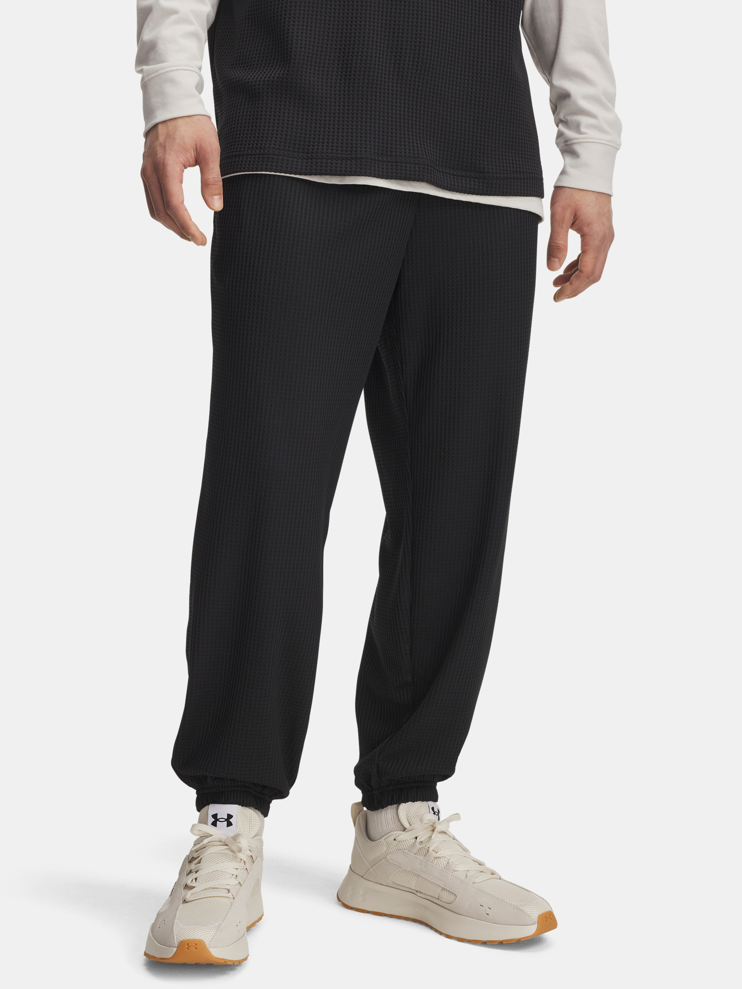 Men&#039;s Under Armour UA Rival Waffle Jogger-BLK Sweatpants - Mens