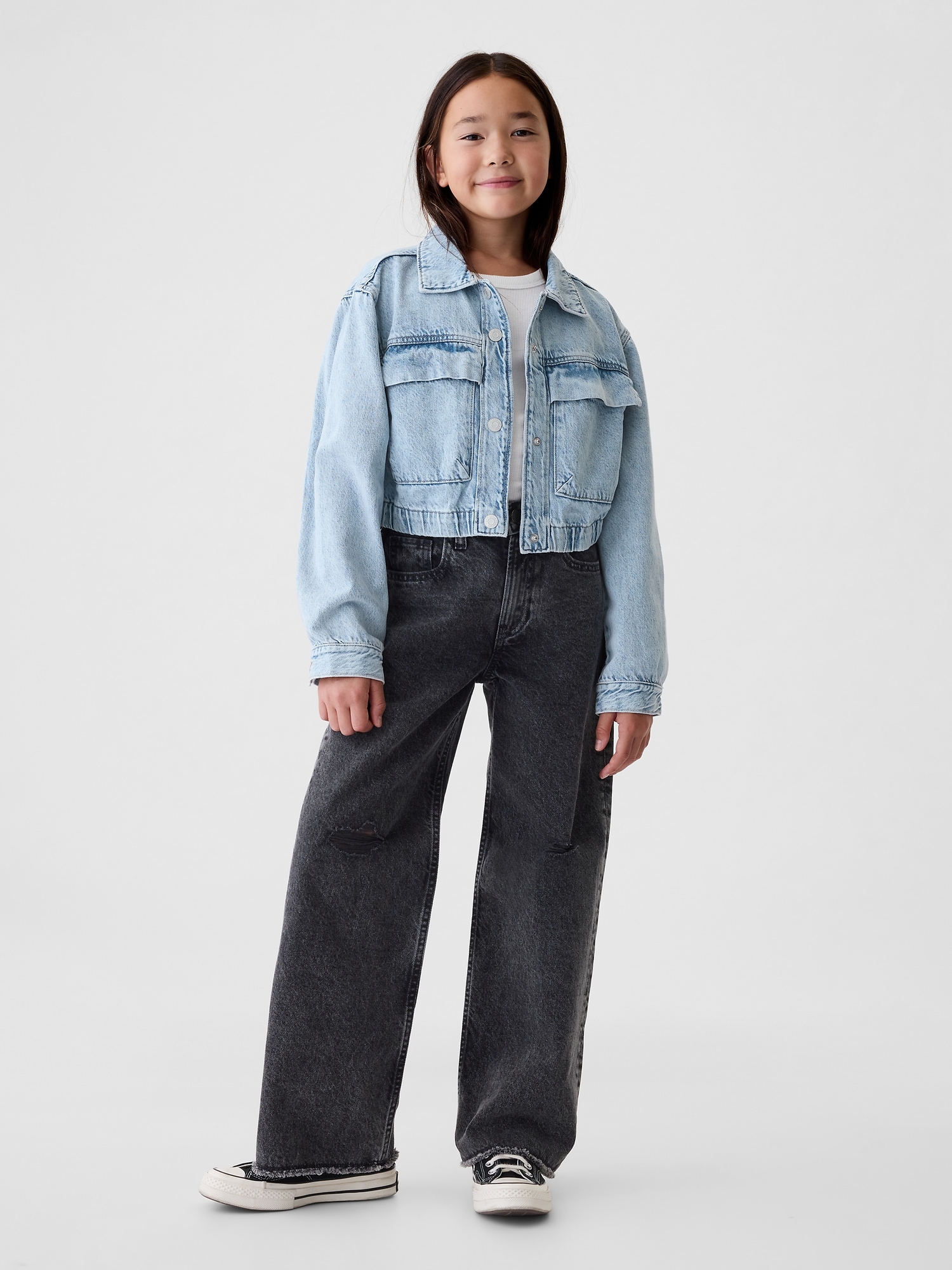 GAP Children's denim crop jacket - Girls