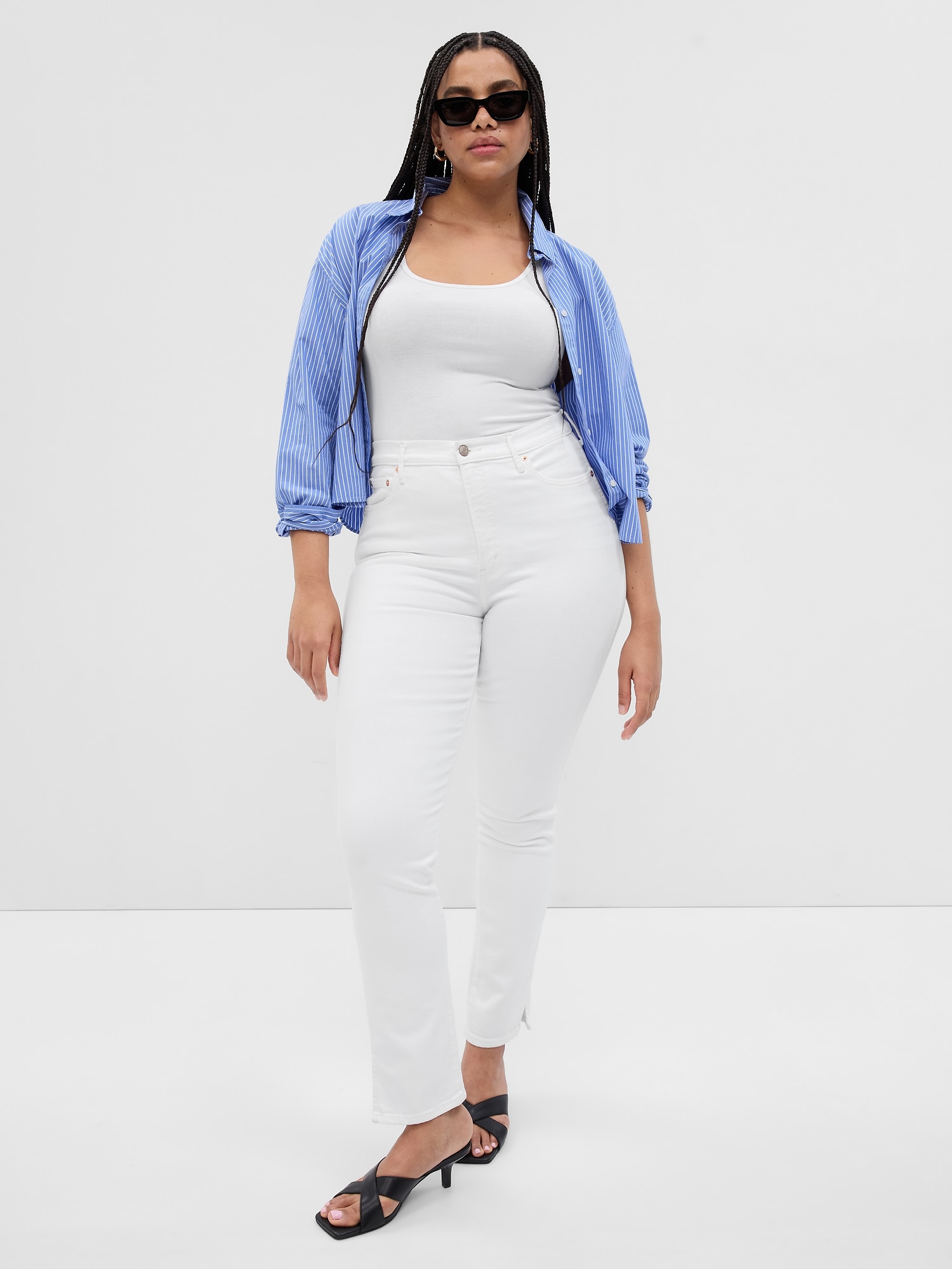 Slim fit pentru femei GAP - alb