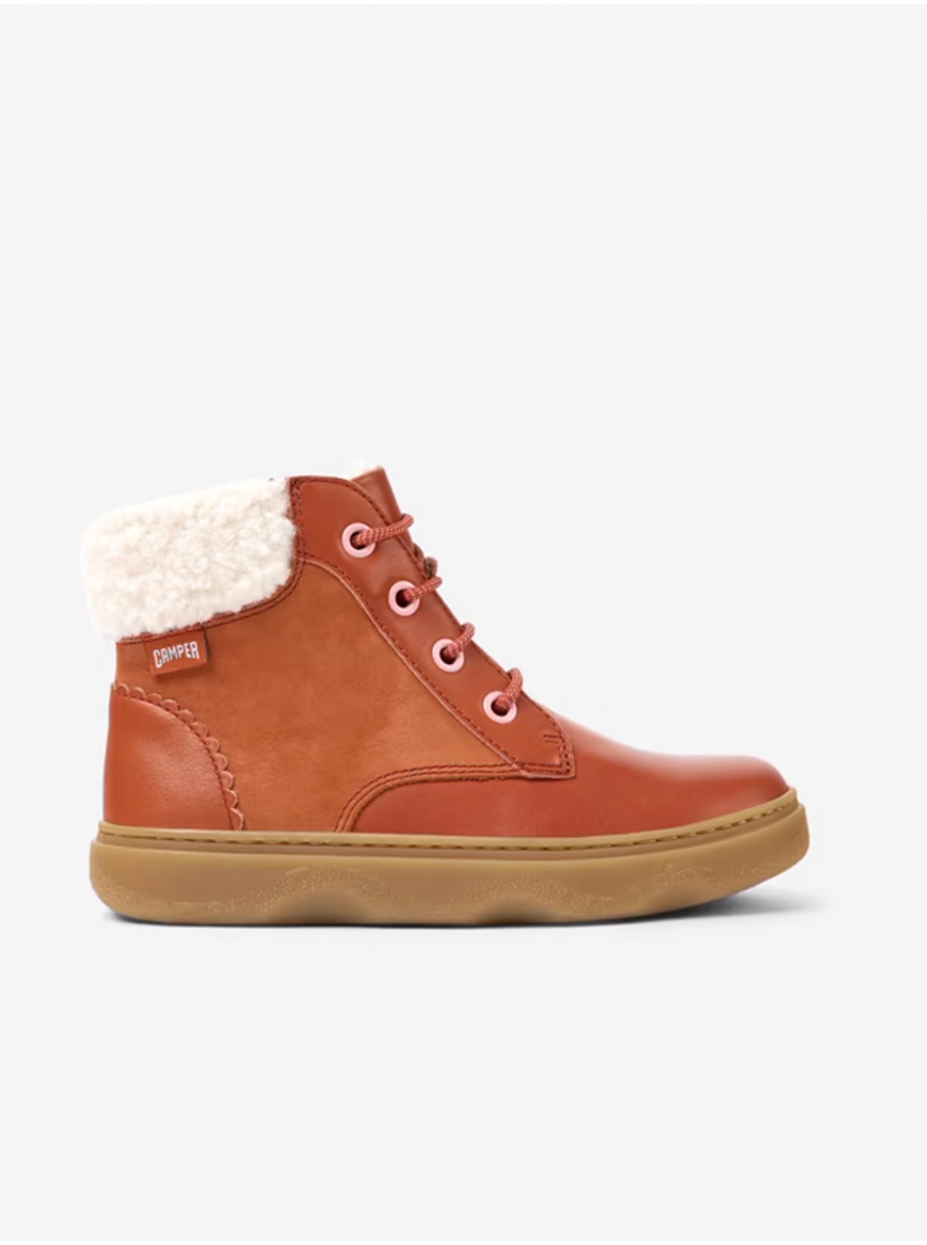 Brick Girls' Winter Leather Ankle Boots Camper Kido - Girls