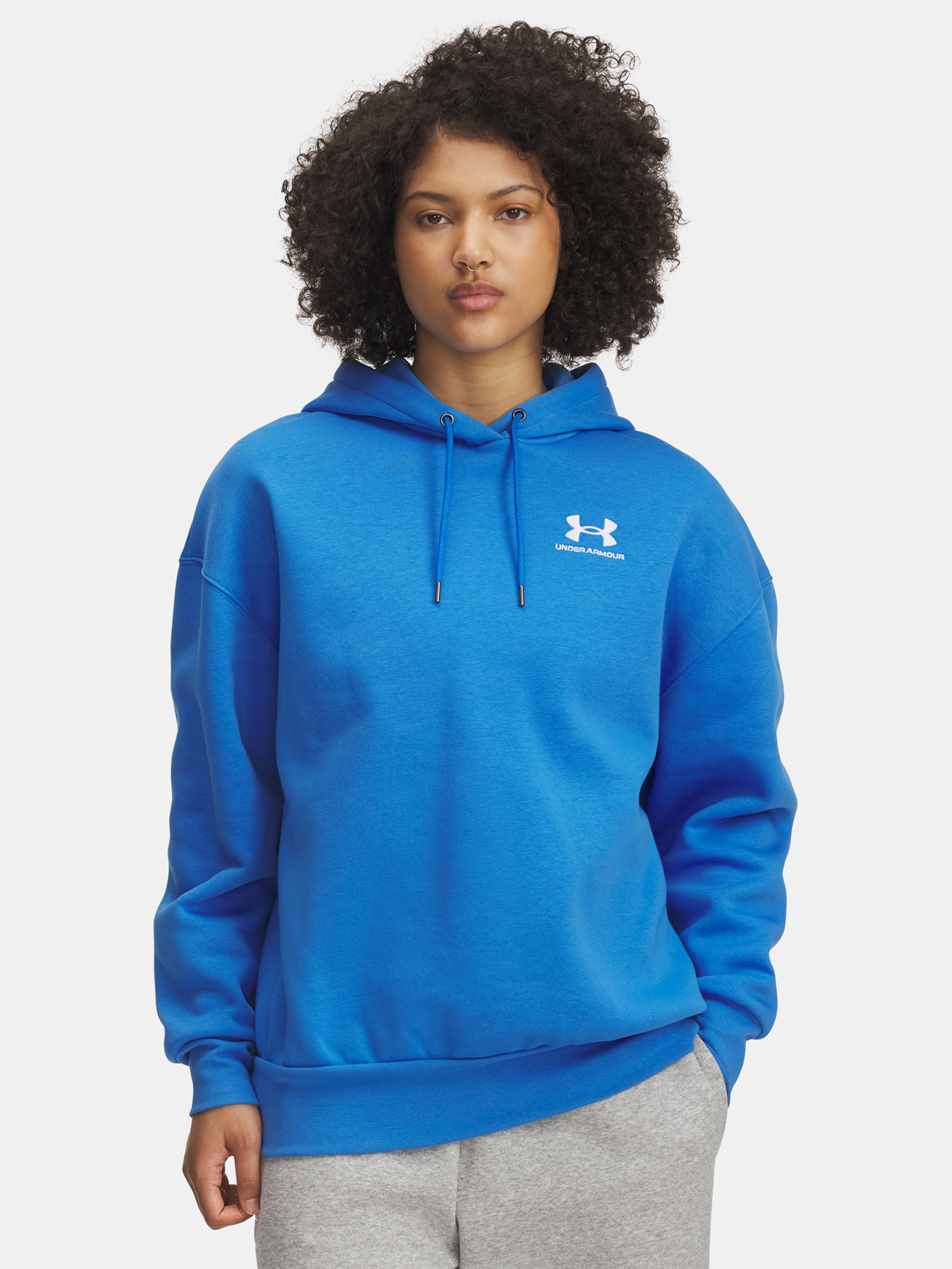 Womens sweatshirt Under Armour UA Icon Fleece OS Hoodie-BLU - Womens