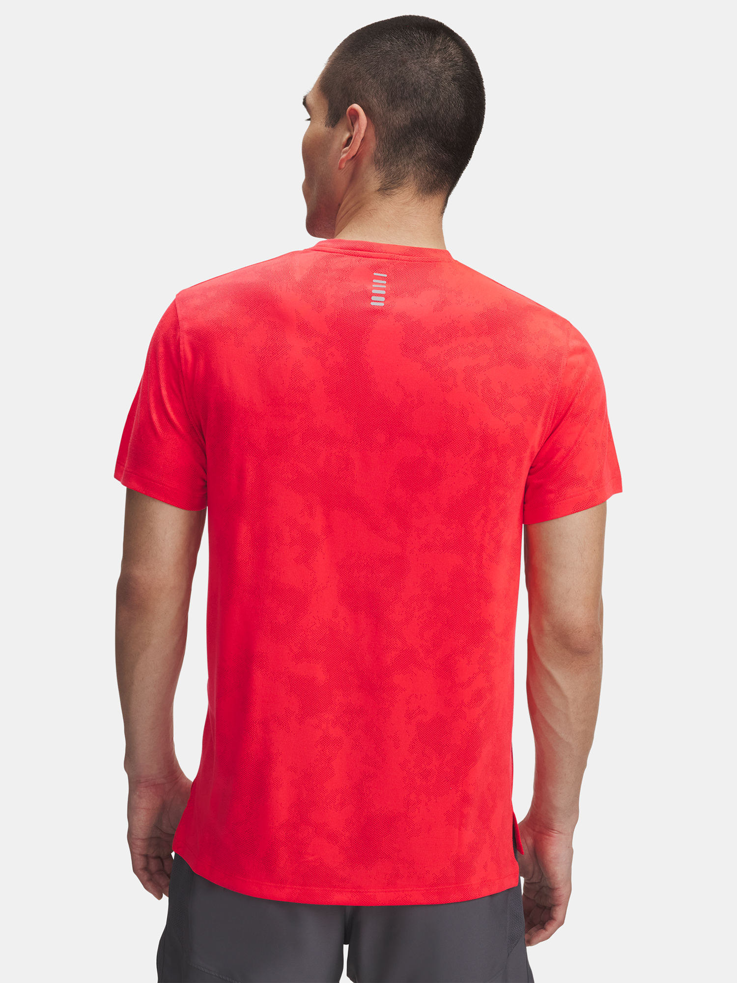 Men's Under Armour UA Launch Camo SS-RED T-Shirt - Men's