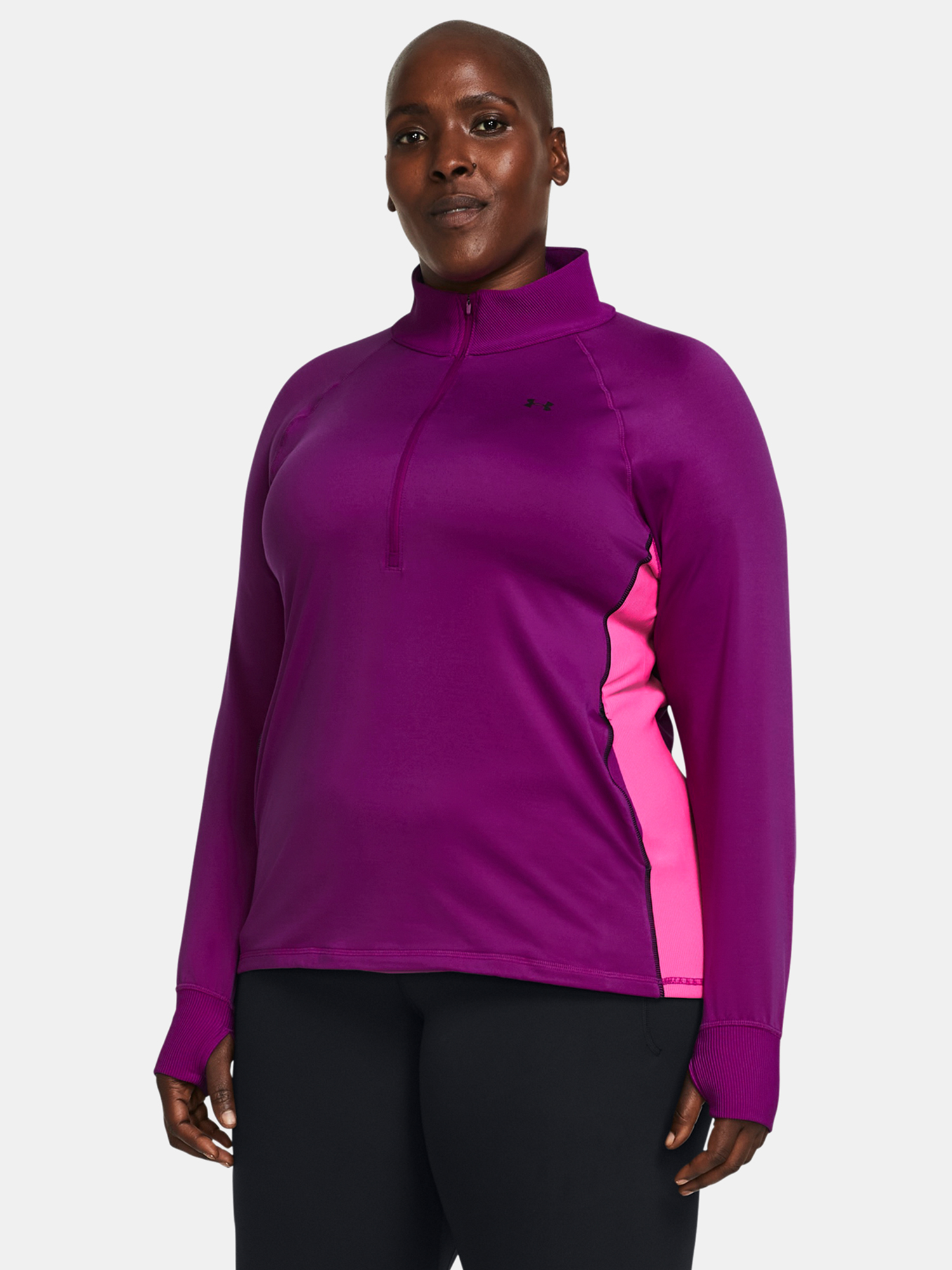 Fialové športové tričko Under Armour UA Train CW 1/2 Zip&