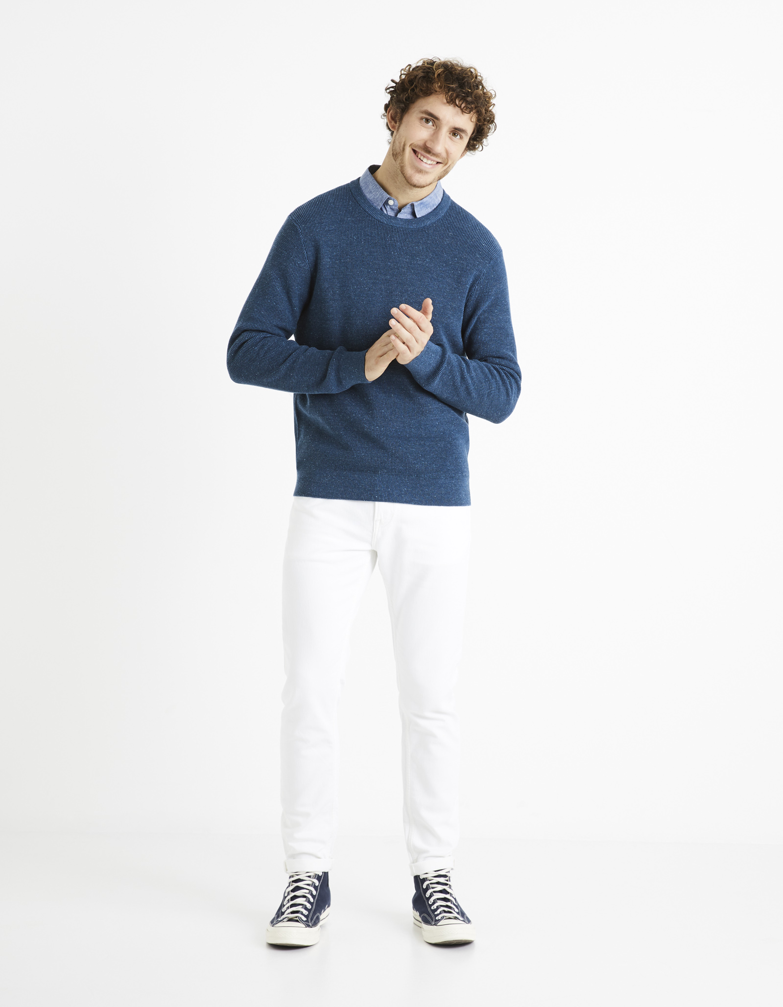 Pulovere si hanorace pentru barbati Celio - petrol