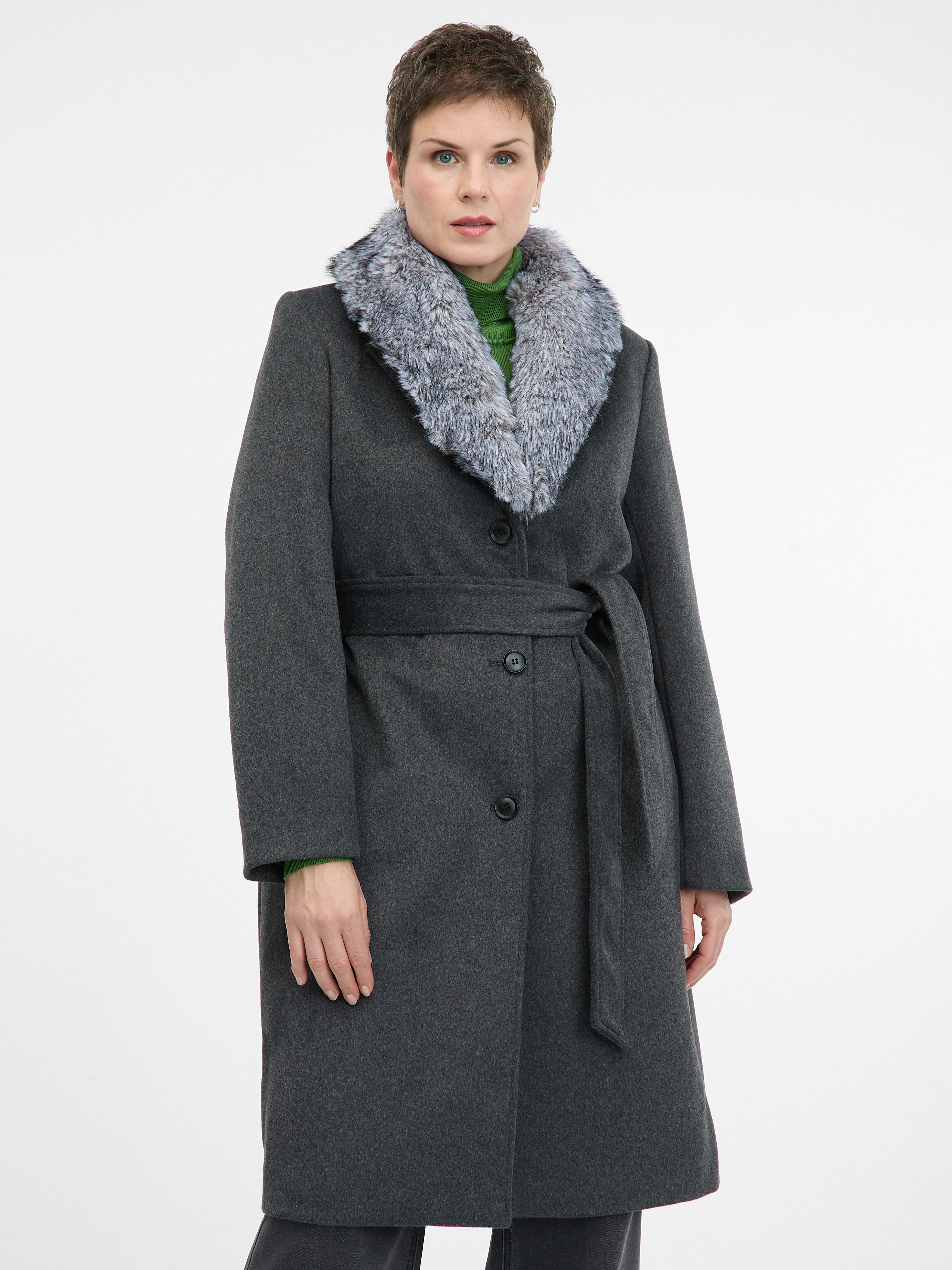Dark grey womens coat ORSAY - Womens
