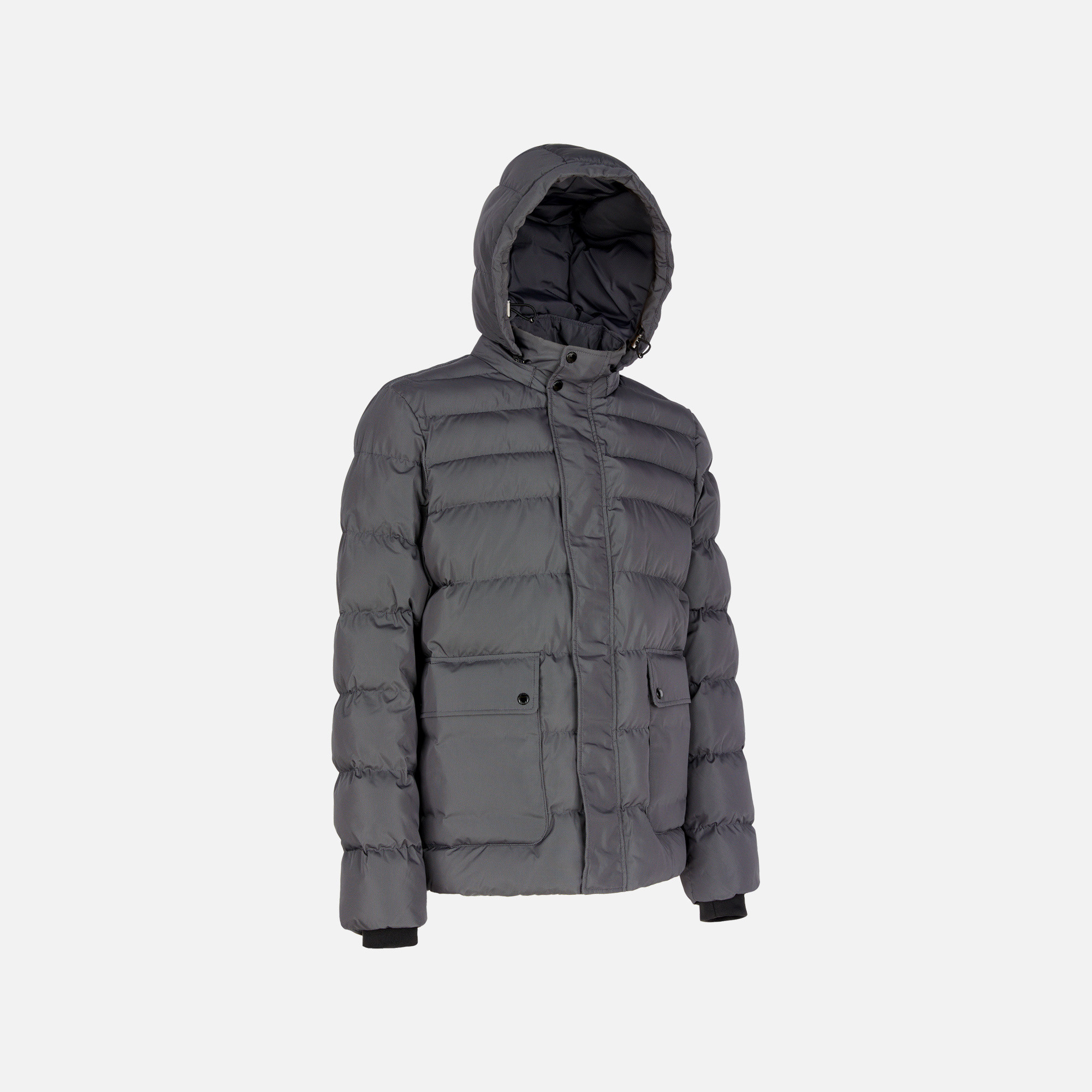 Geacă de puf gri pentru bărbați Geox Leitan