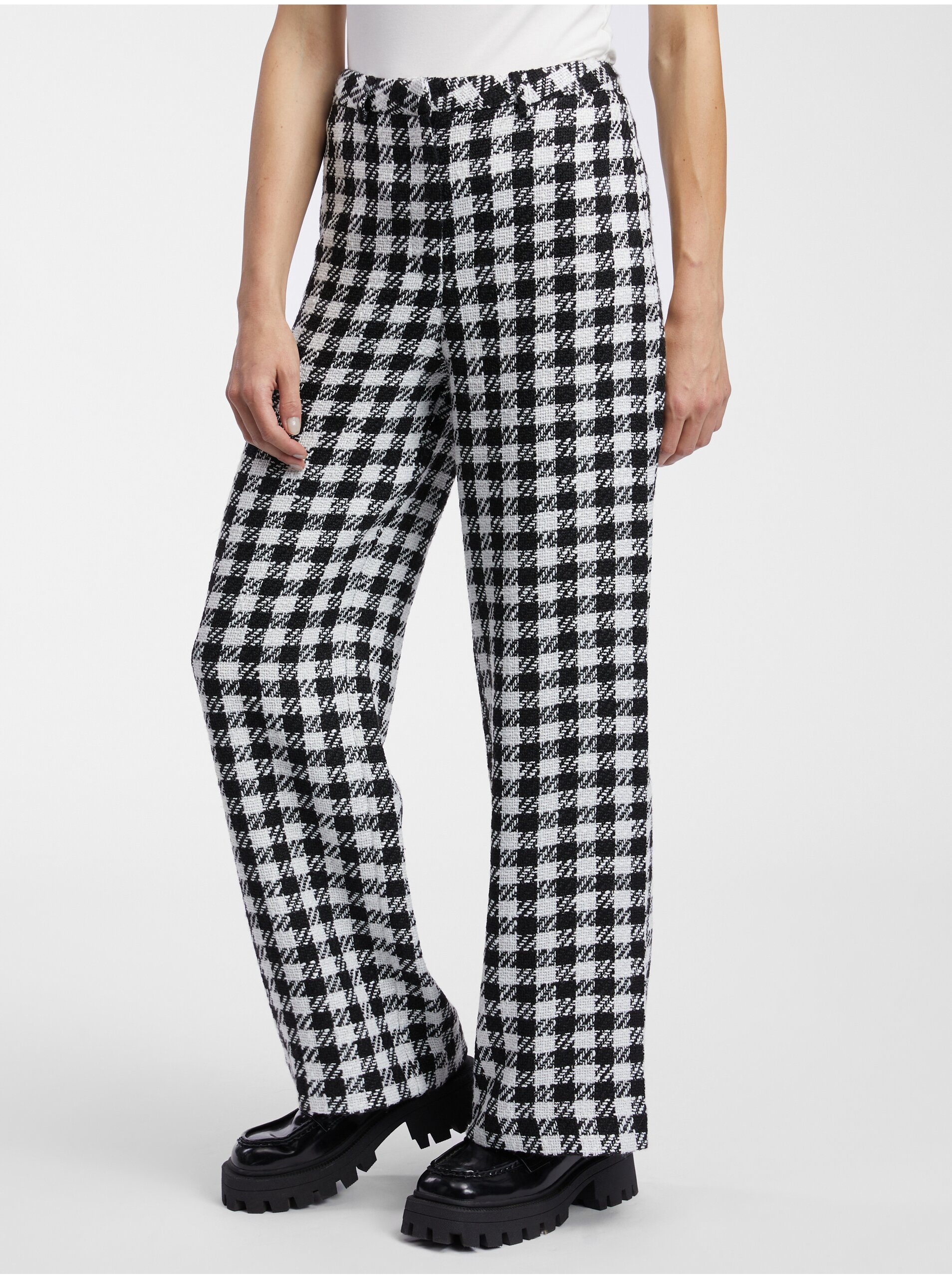 Orsay White And Black Ladies Patterned Pants - Women