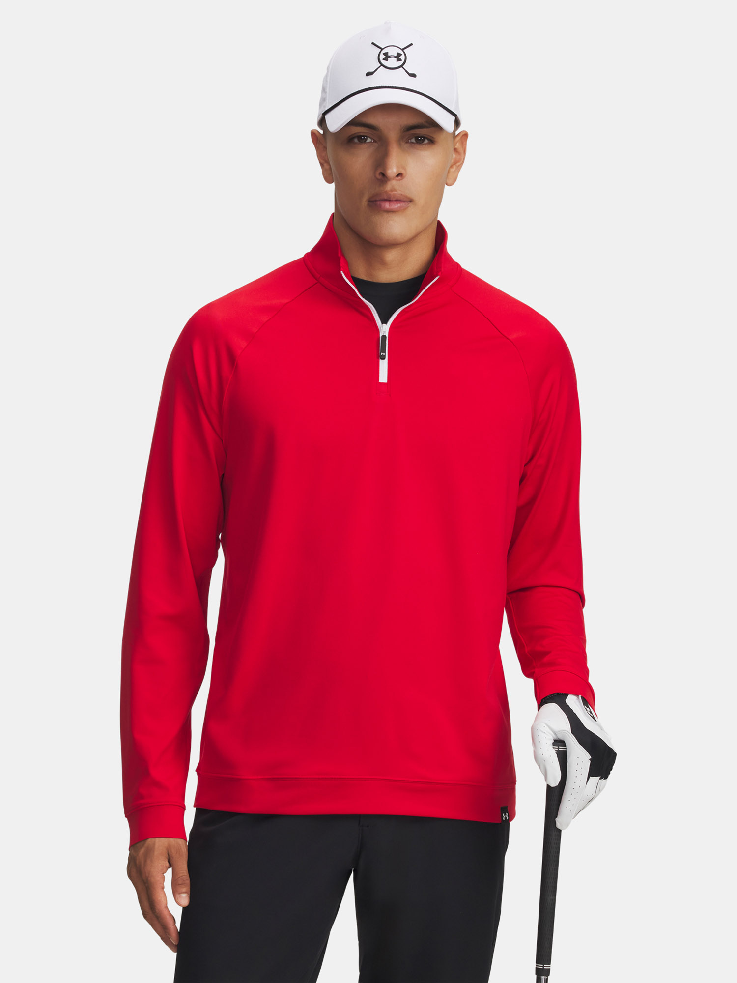 Men's sweatshirt Under Armour UA Midlayer QZ LB-RED - Men's