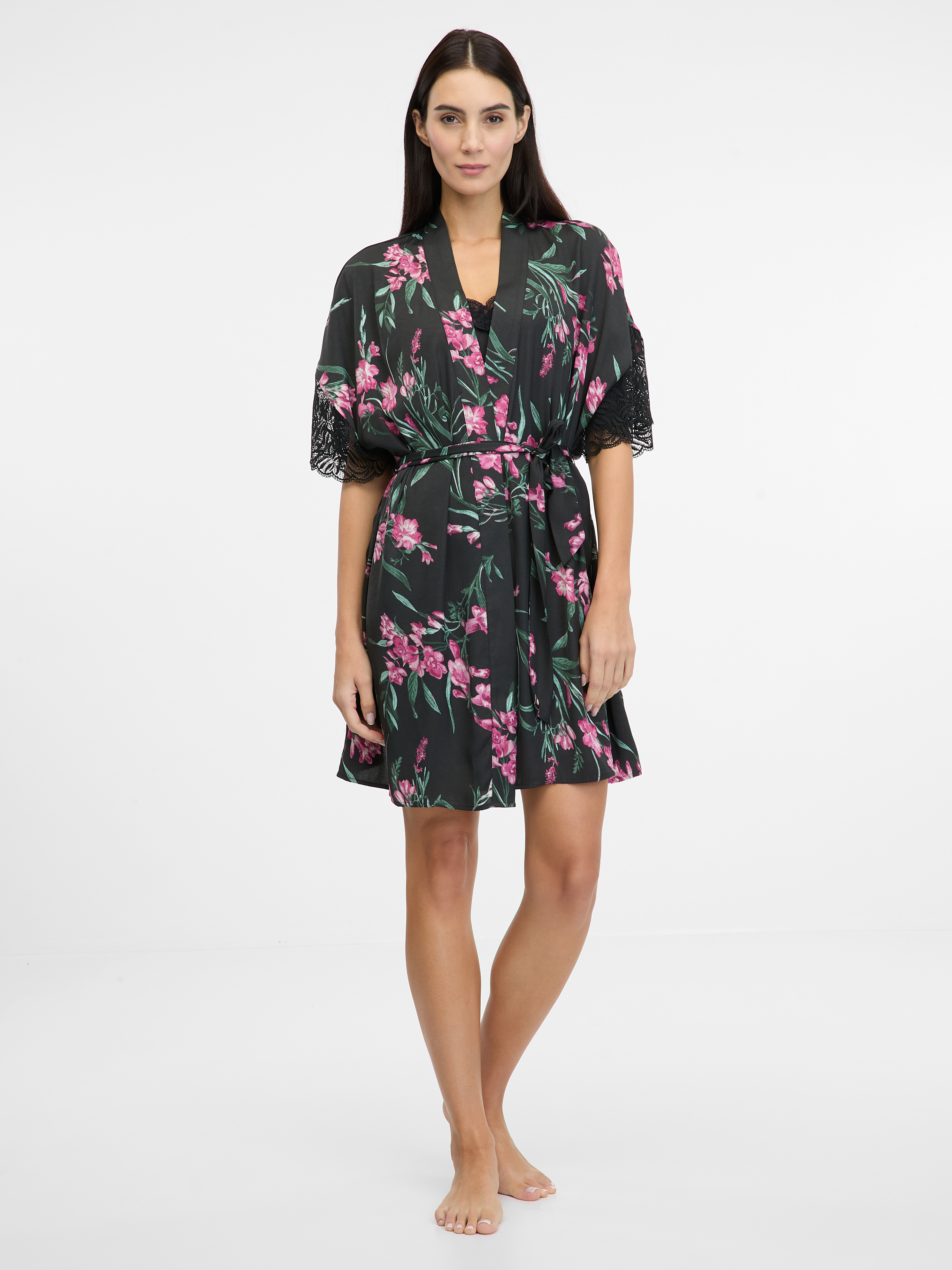 Black women&#039;s satin robe ORSAY - Women&#039;s